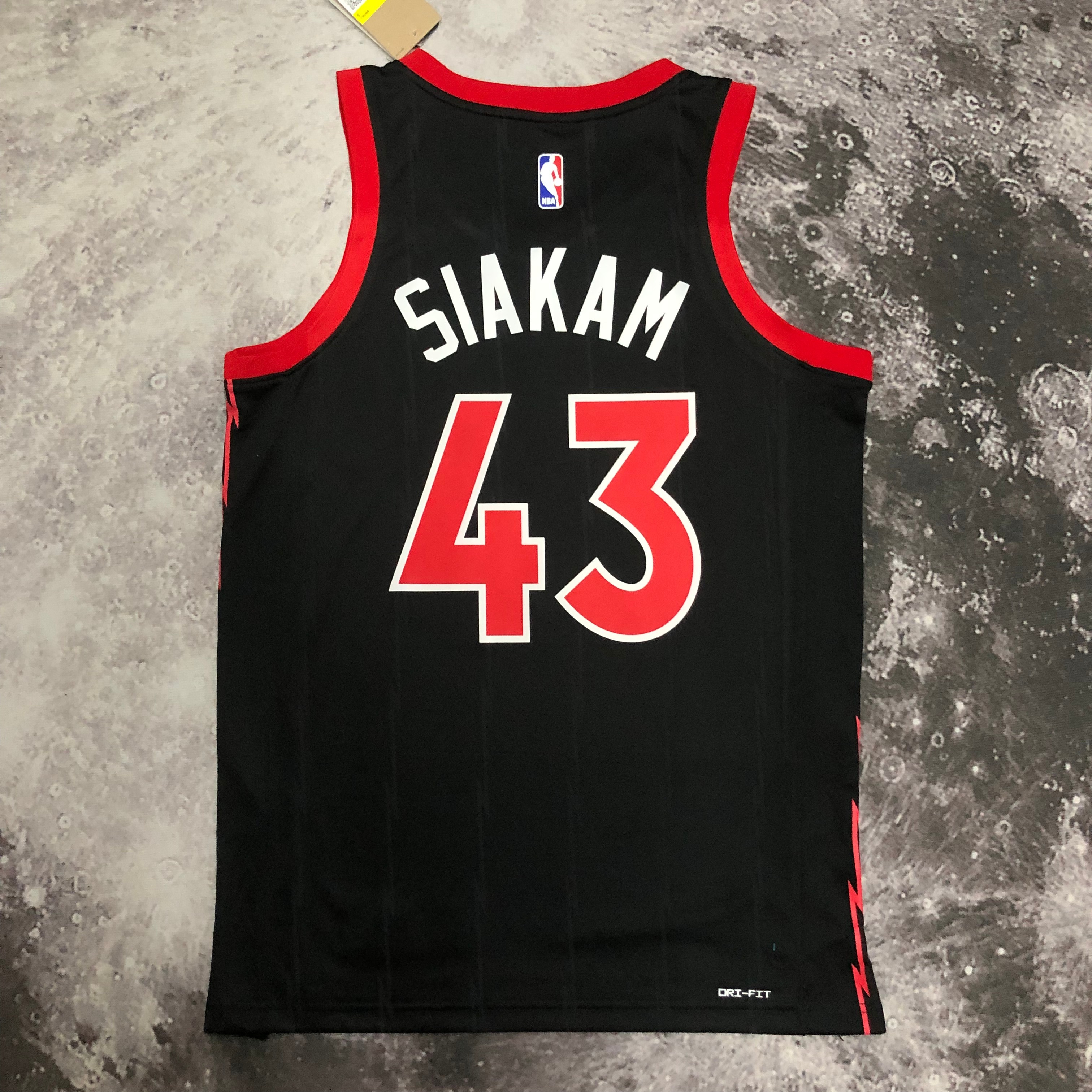 NBA Men Season 2023 Toronto Raptors Black #43 SIAKAM Jersey High Quality Name and Number Print - leoleo123123