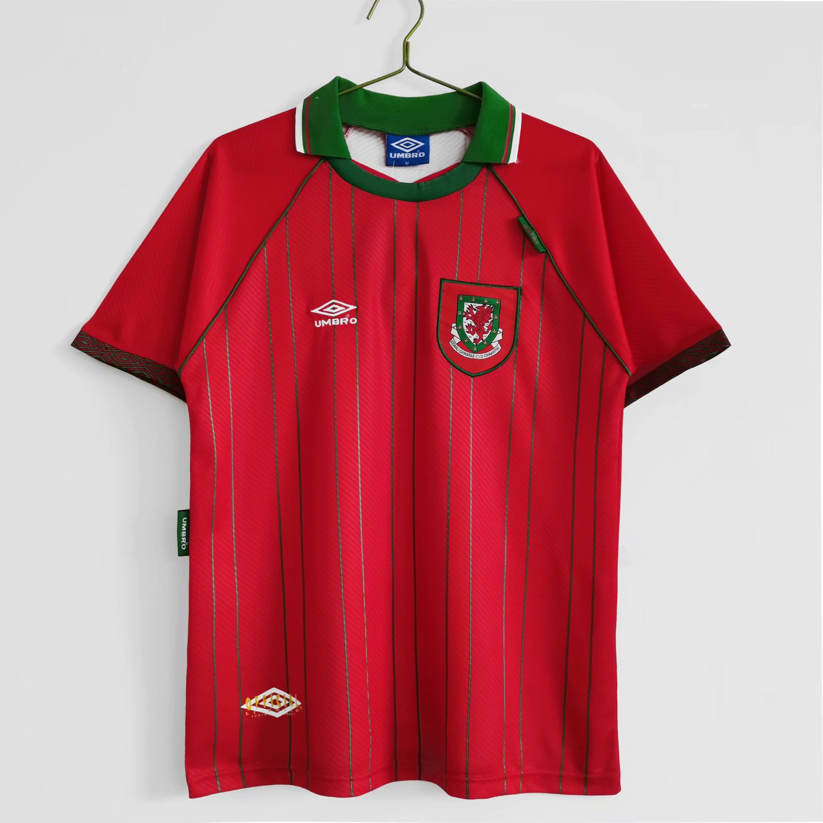 94/96 Welsh Home Retro Jersey Fans Version - leoleo123123
