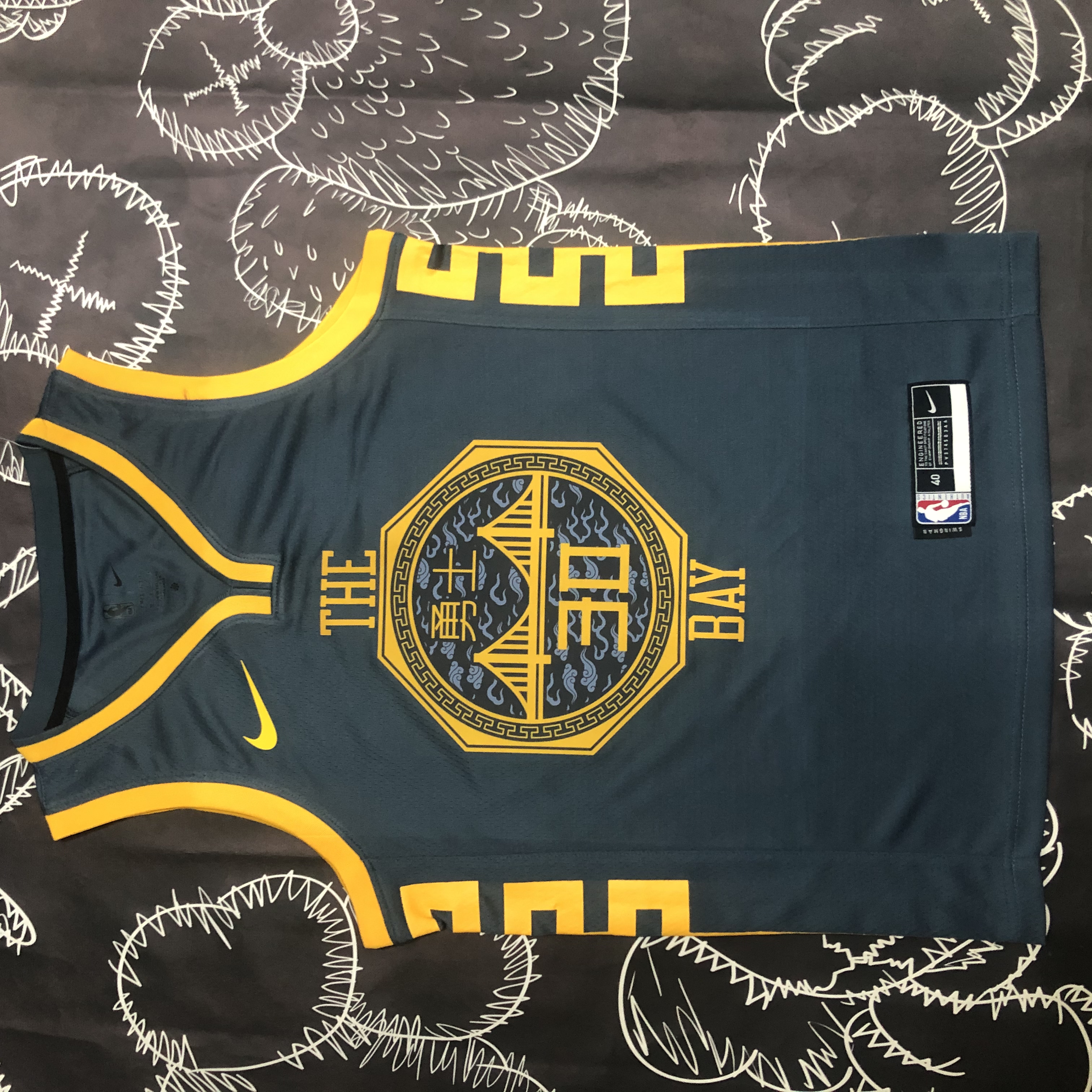NBA Men Season 2018 Golden State Warriors Dark Grey #30 CURRY Jersey High Quality Name and Number Print - leoleo123123