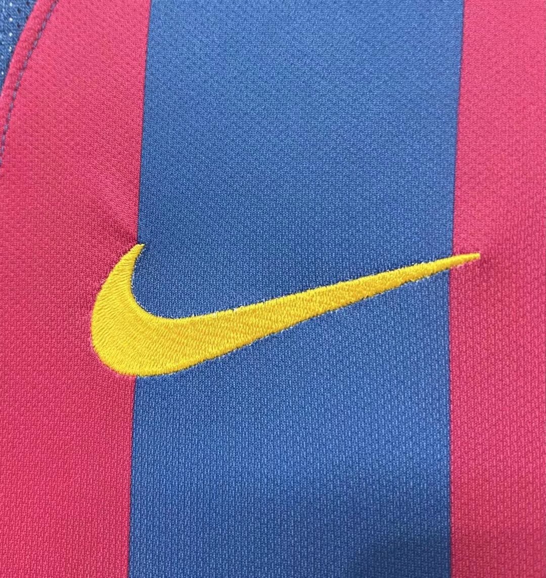 05-06 Barcelona Home Retro Jersey Long Sleeve Champions Version - leoleo123123