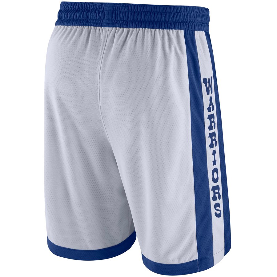 NBA Men Golden State Warriors Retro White Pant Short High Quality Name and Number Print - leoleo123123