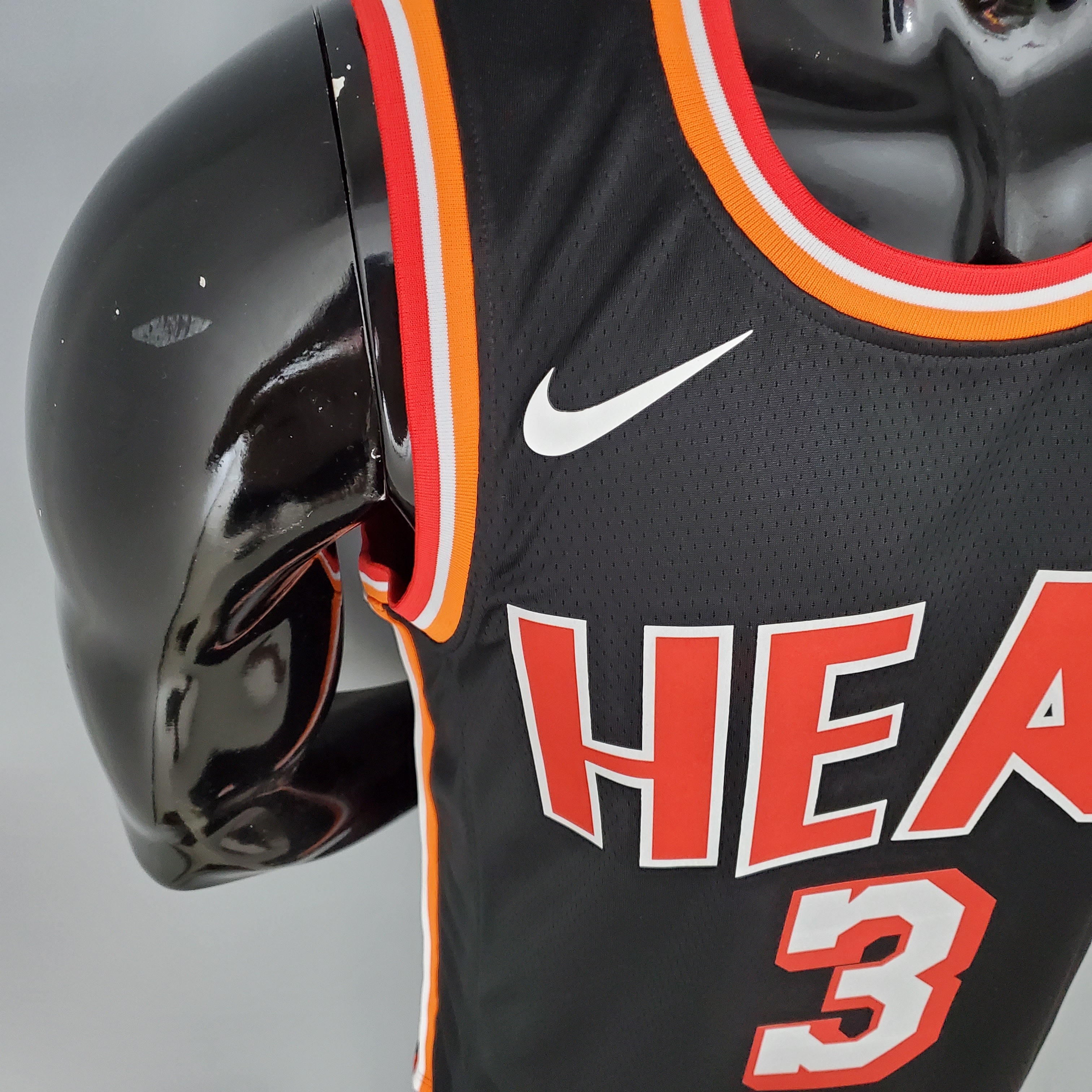 NBA Men Season 2018 Miami Heat Black #3 WADE Jersey High Quality Name and Number Print - leoleo123123