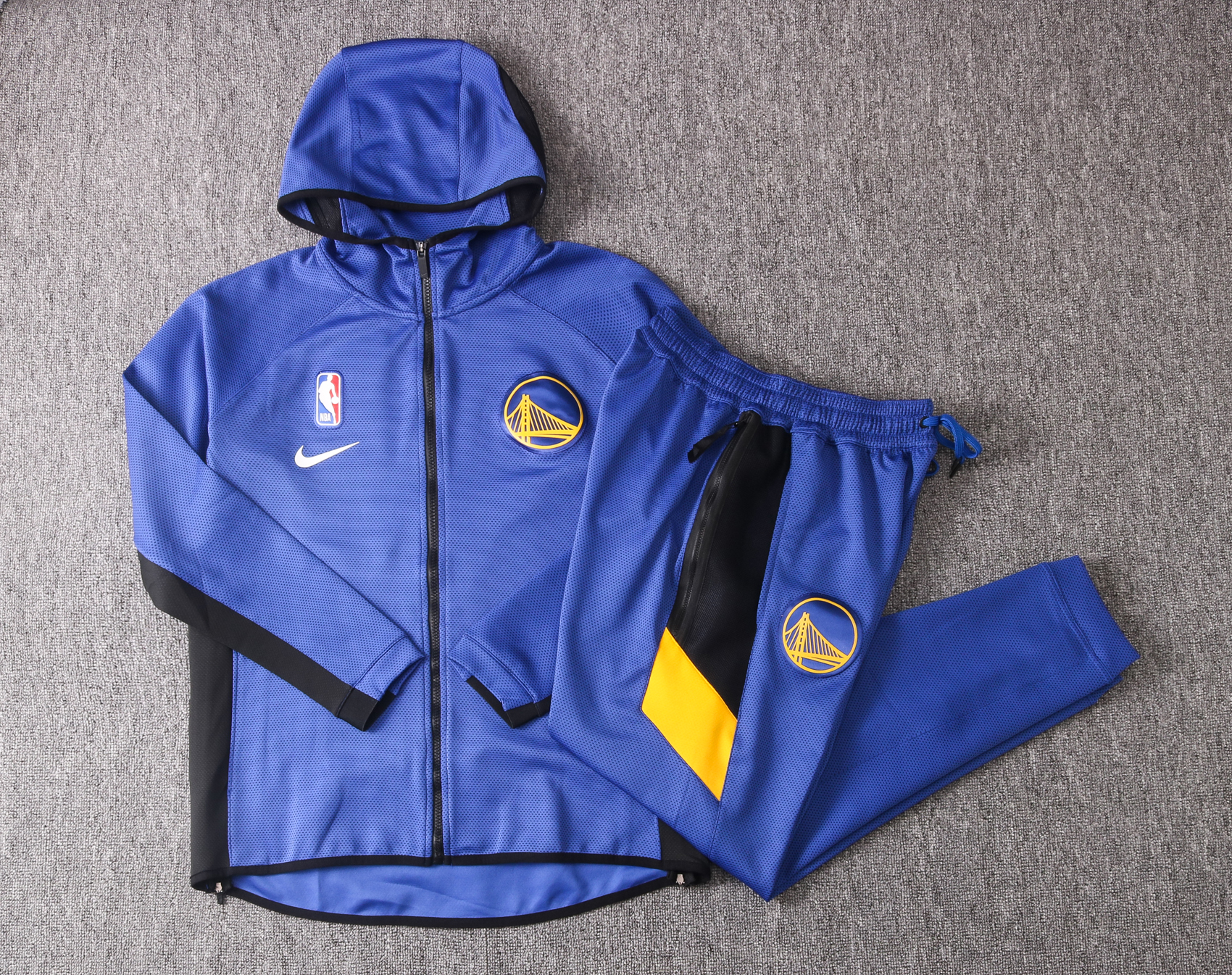NBA Golden State Warriors Blue with Cap Jacket Tracksuit High Quality - leoleo123123