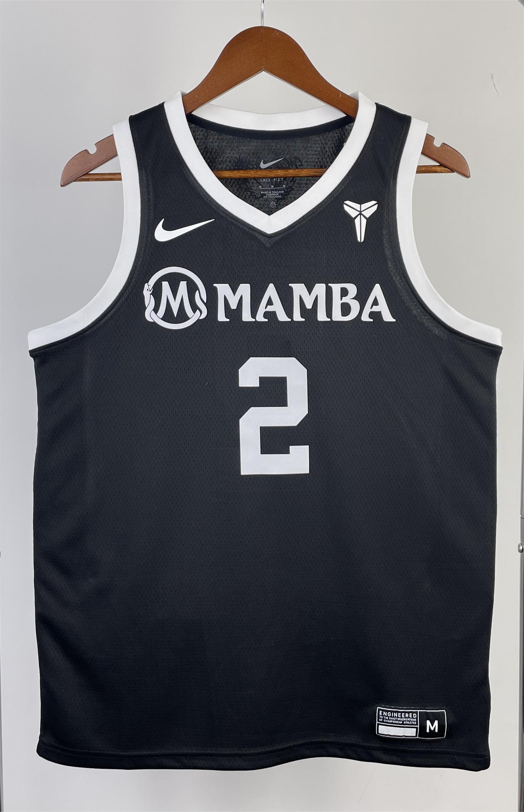 NBA Men Los Angeles Lakers MAMBA Black #2 GIGI Jersey High Quality Name and Number Print - leoleo123123