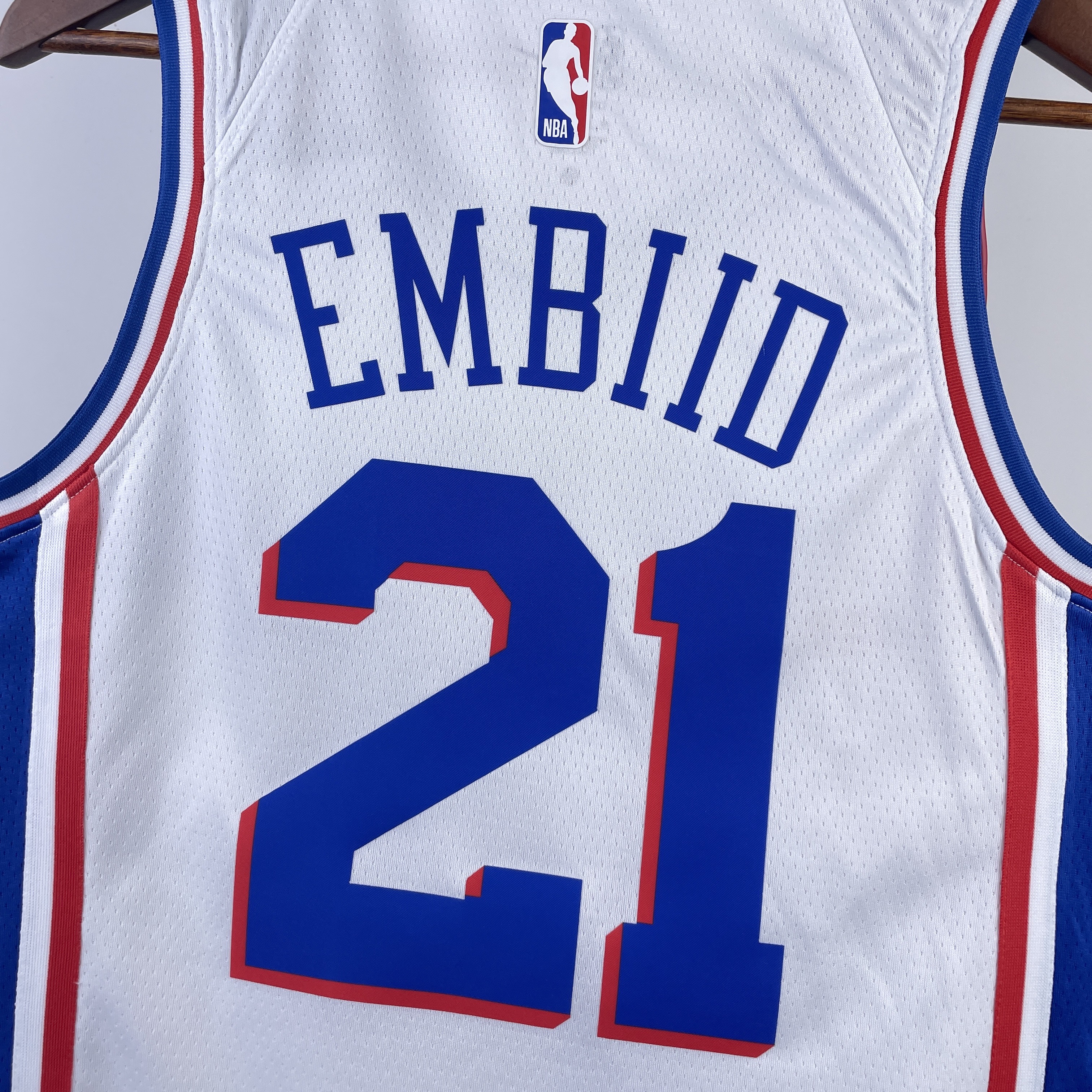 NBA Men 2023 Philadelphia 76ers White #21 EMBIID Swingman Jersey - leoleo123123
