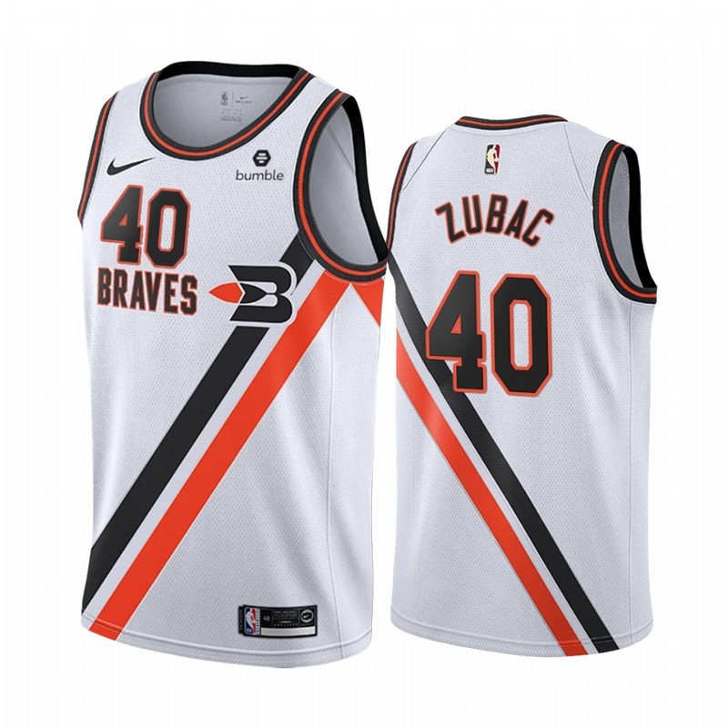 NBA Men Los Angeles Clippers Retro White #40 ZUBAC Jersey High Quality Name and Number Print - leoleo123123