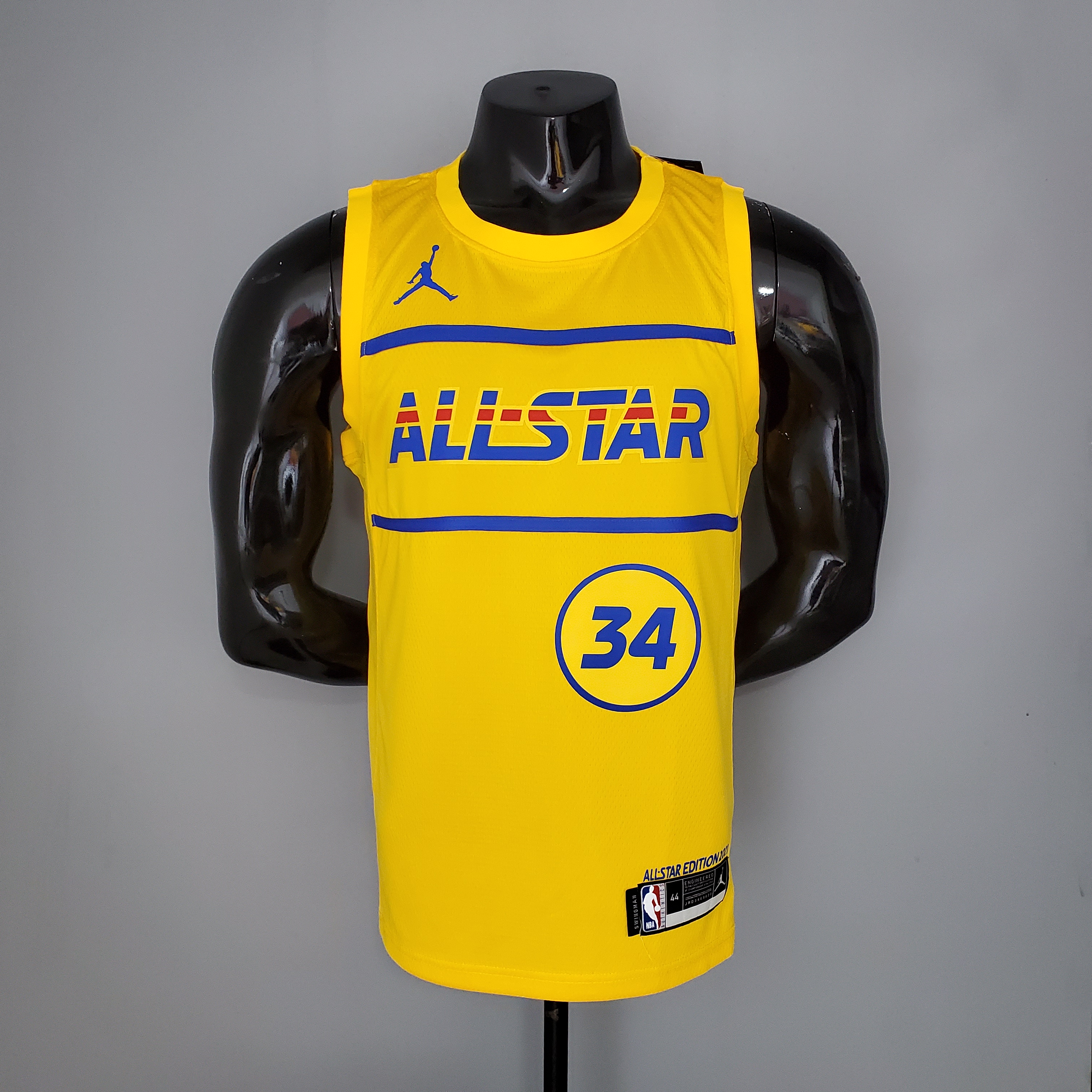 NBA Men 2021 All Star Jerseys Yellow #34 ANTETOKOUNMPO Jersey High Quality Name and Number Print - leoleo123123