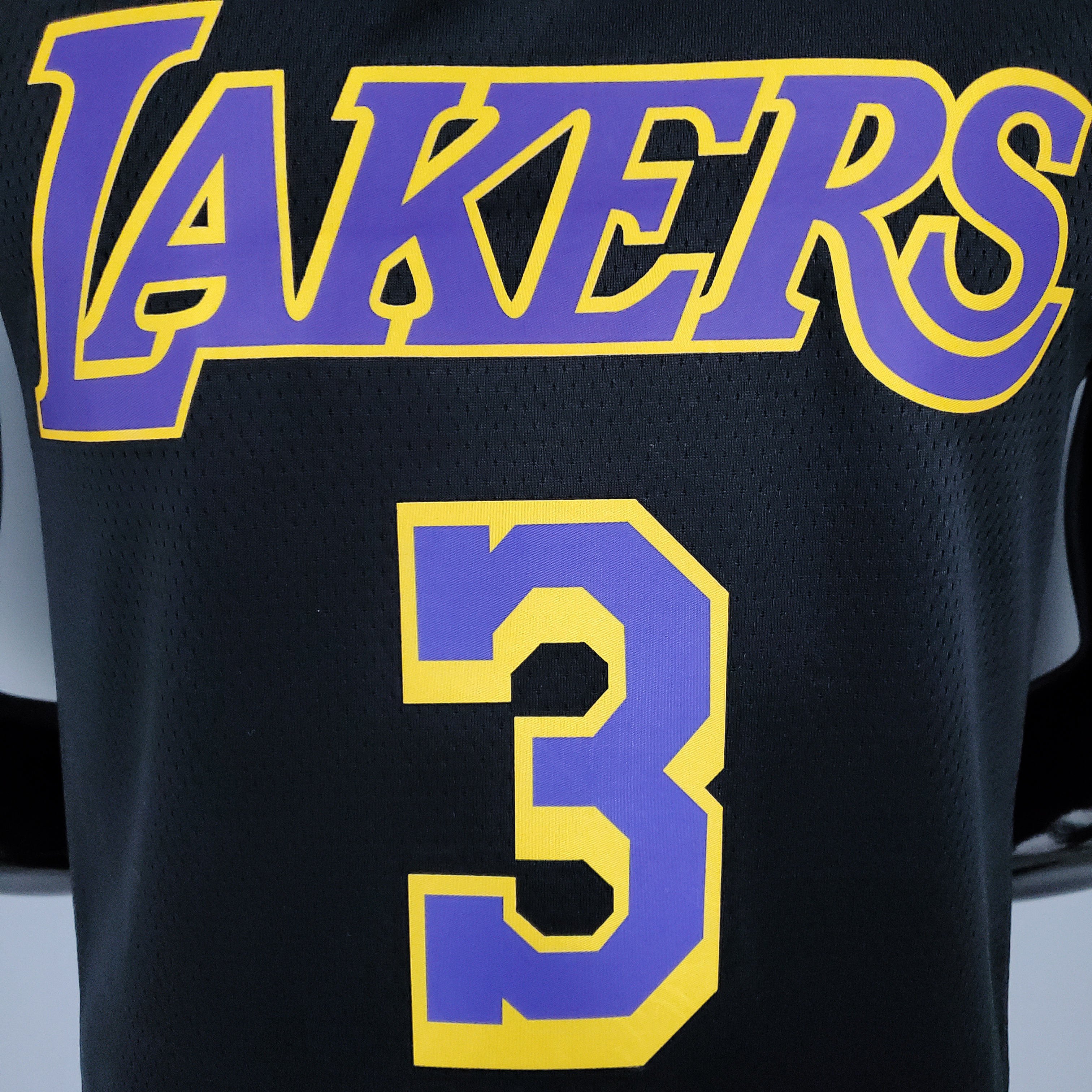 2021 DAVIS#3 Lakers Bonus Edition Black NBA Jersey High Quality Name and Number Print - leoleo123123