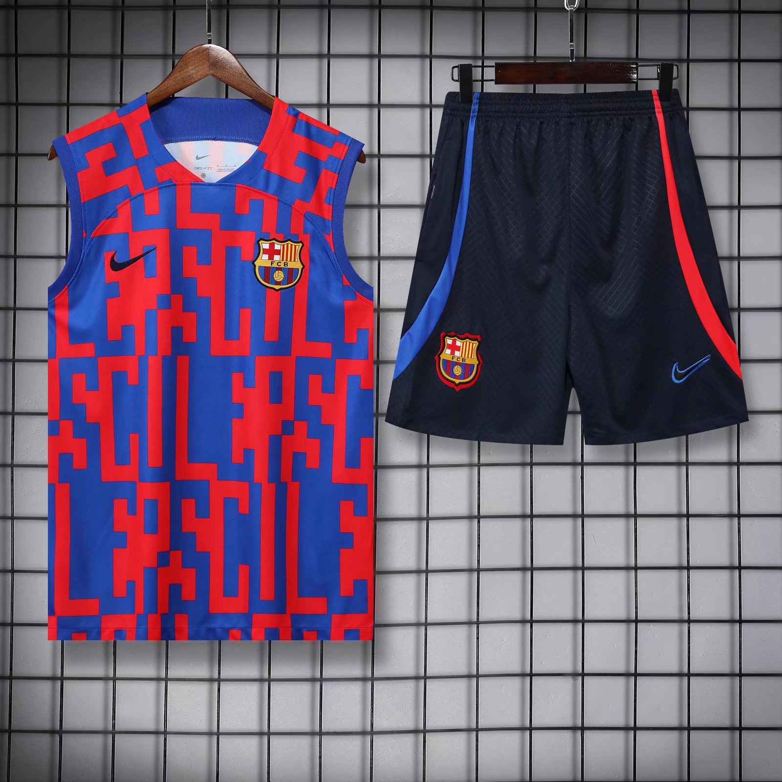 22/23 Barcelona Red Vest Training Tracksuit - leoleo123123
