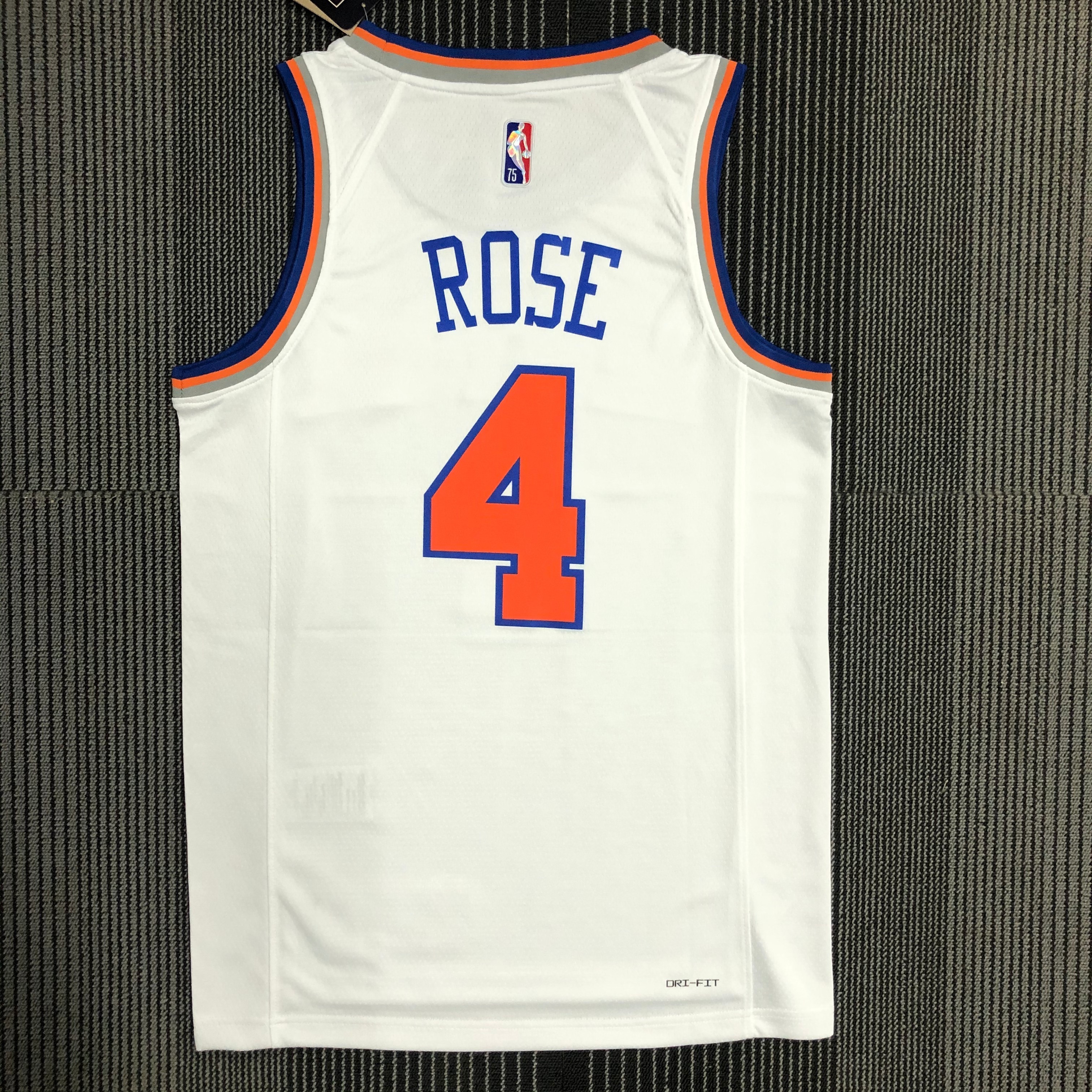 NBA Men 75th Anniversary New York Knicks White #4 ROSE Jersey High Quality Name and Number Print - leoleo123123