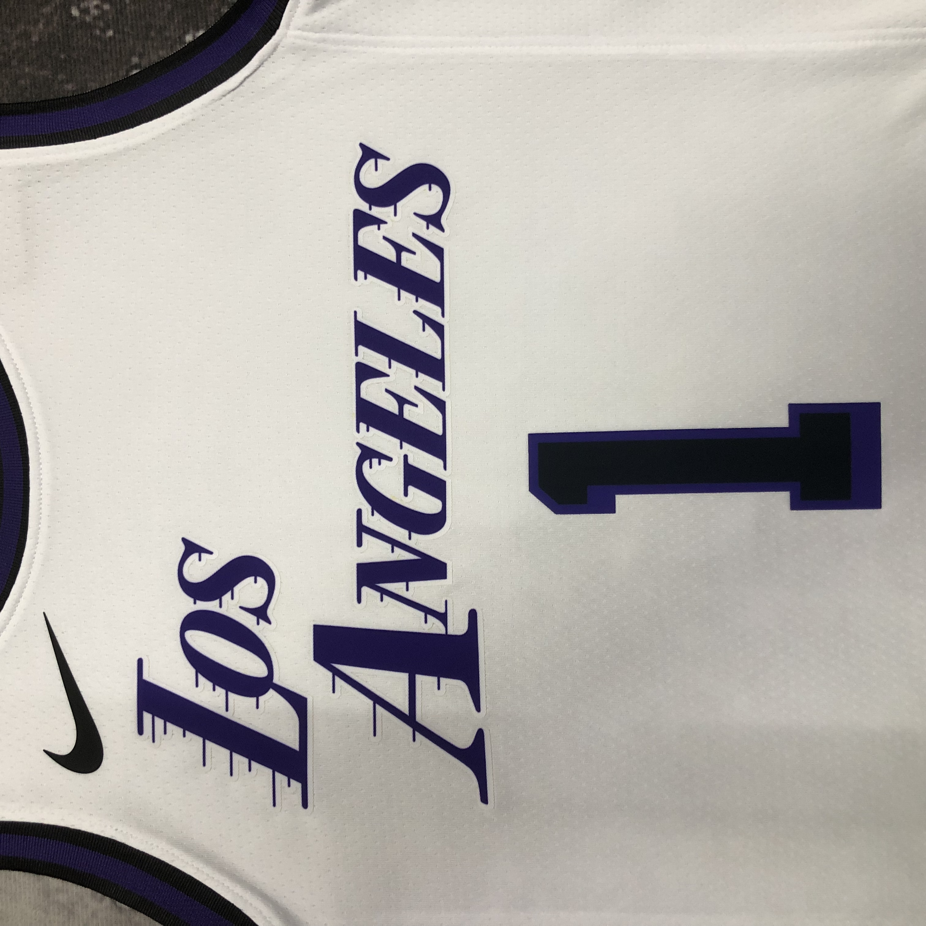 NBA Men Season 2023 Los Angeles Lakers White #1 RUSSELL Jersey High Quality Name and Number Print - leoleo123123