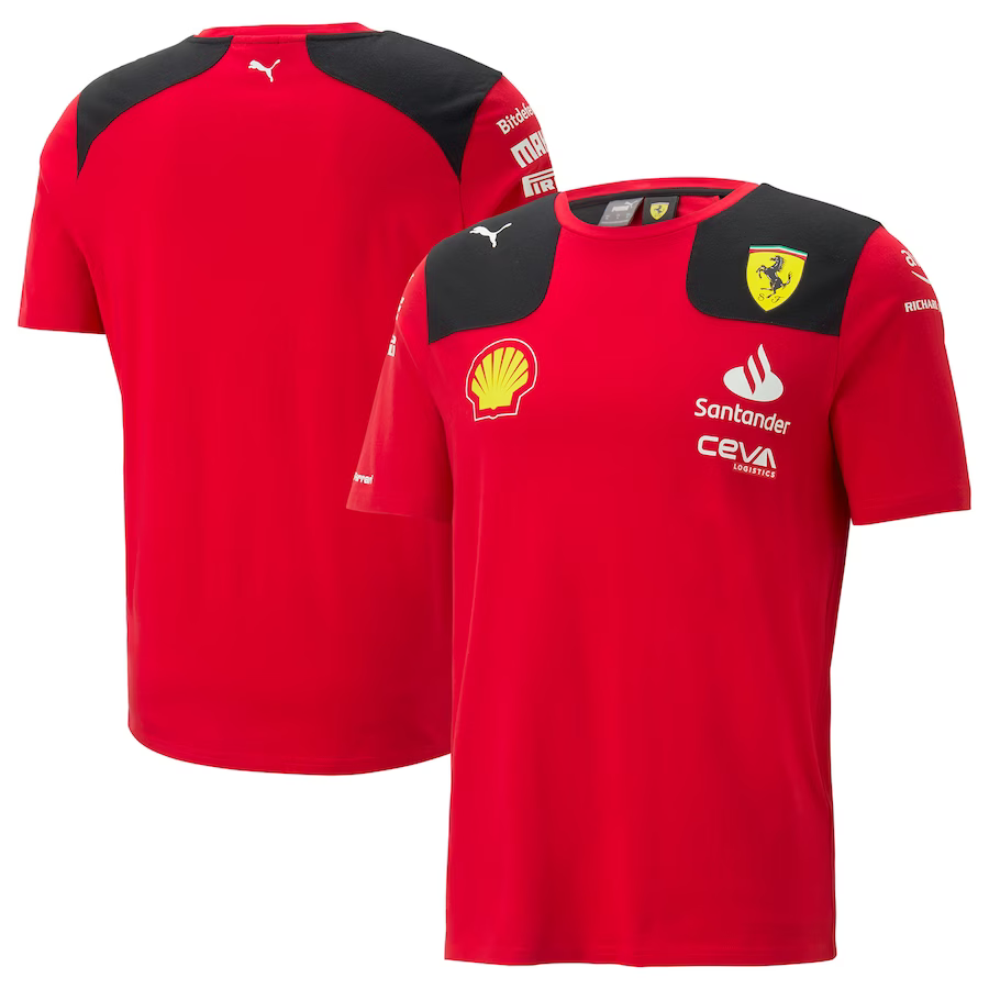 2023 Ferrari F1 Team POLO Round Collar T-Shirt - leoleo123123