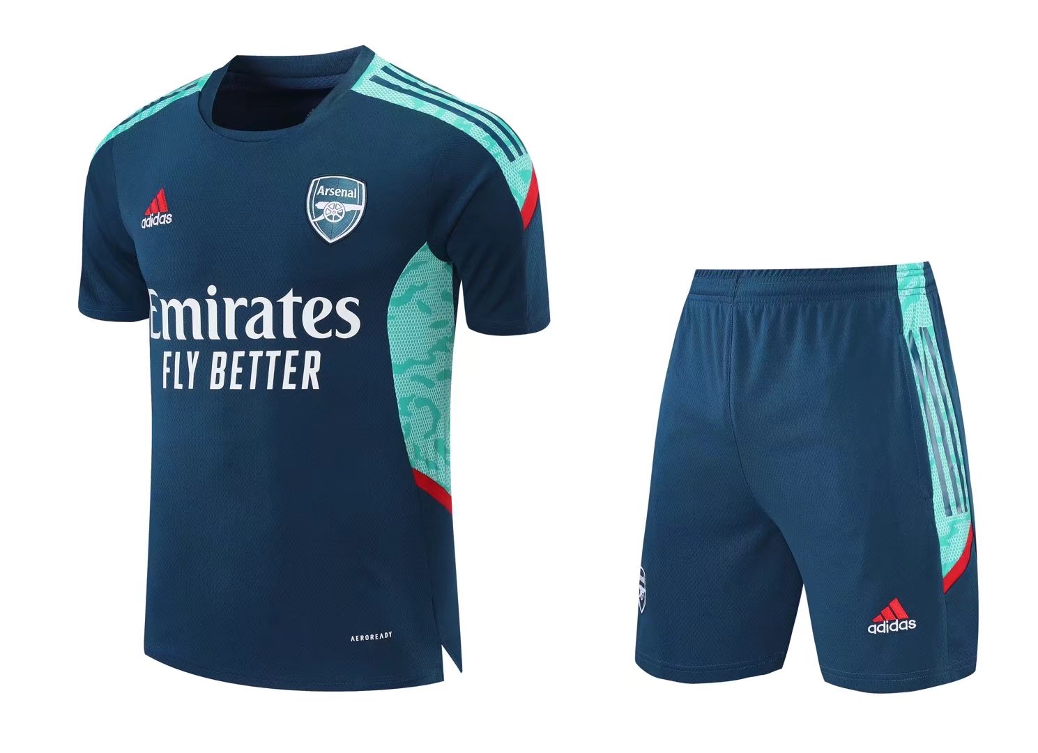 21-22 Arsenal Third Training Set--Short Sleeve and Short Pant Training Jersey - leoleo123123