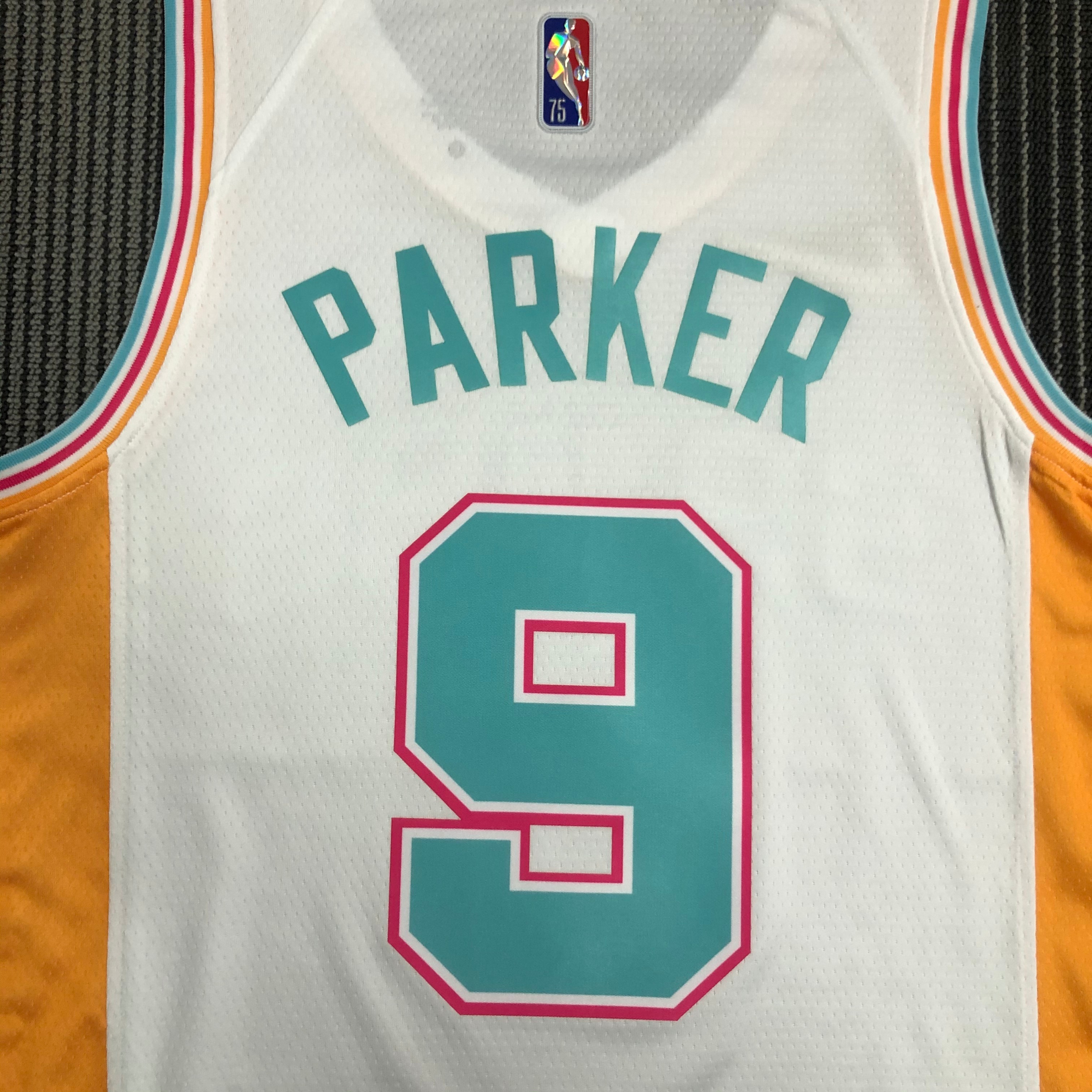 NBA Men 75th Anniversary Season 2022 San Antonio Spurs White #9 PARKER Jersey High Quality Name and Number Print - leoleo123123