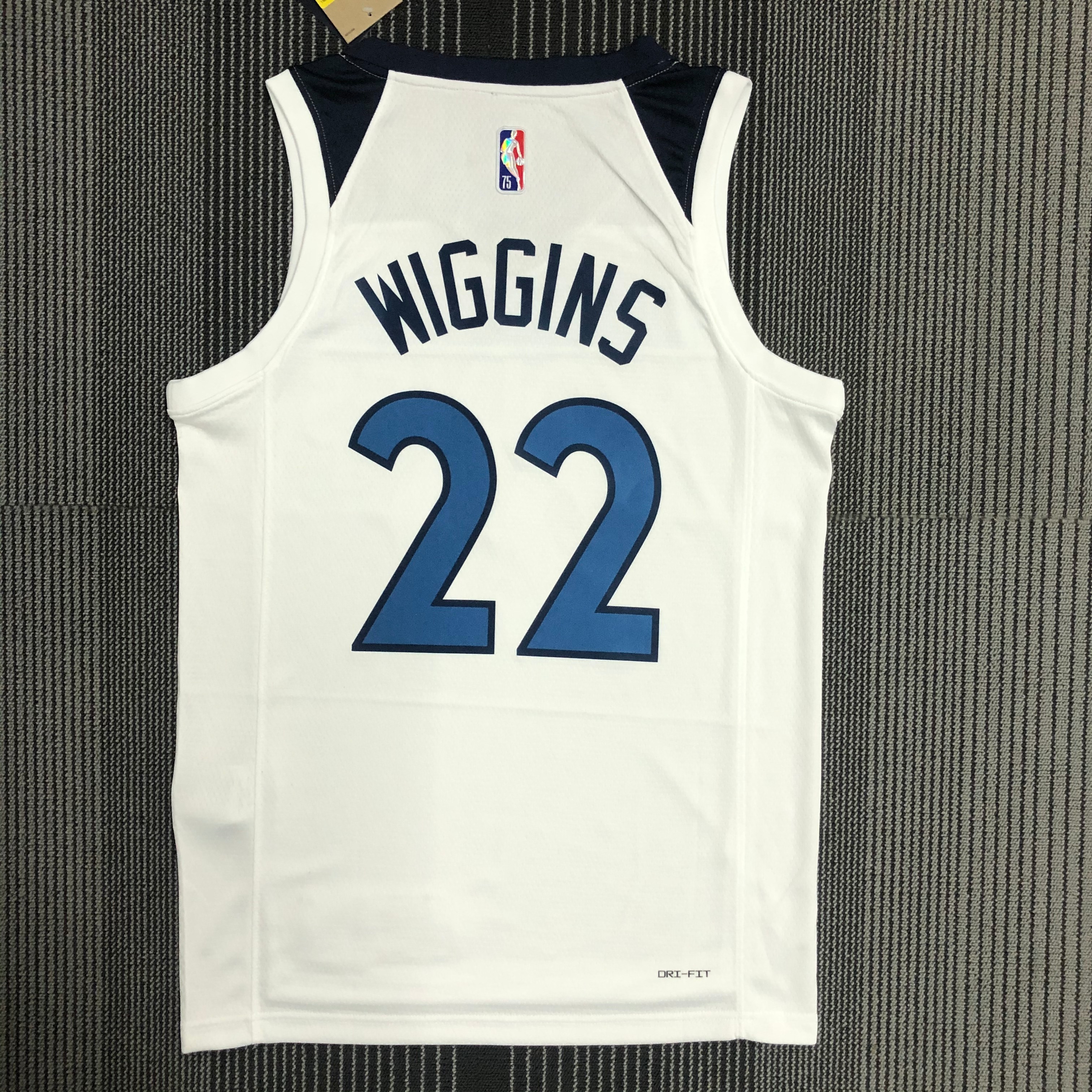 NBA Men 75th Anniversary Minnesota Timberwolves White #22 WIGGINS Jersey High Quality Name and Number Print - leoleo123123