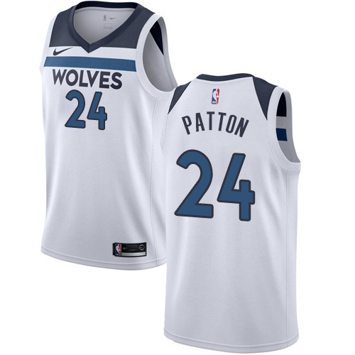 NBA Men Minnesota Timberwolves White #24 PATTON Jersey High Quality Name and Number Print - leoleo123123