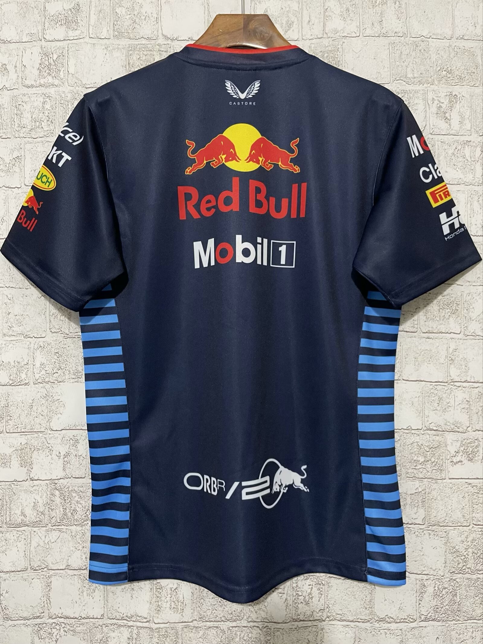 2024 Red Bull Racing Dark Blue F1 Team Round Collar POLO T-Shirt - leoleo123123