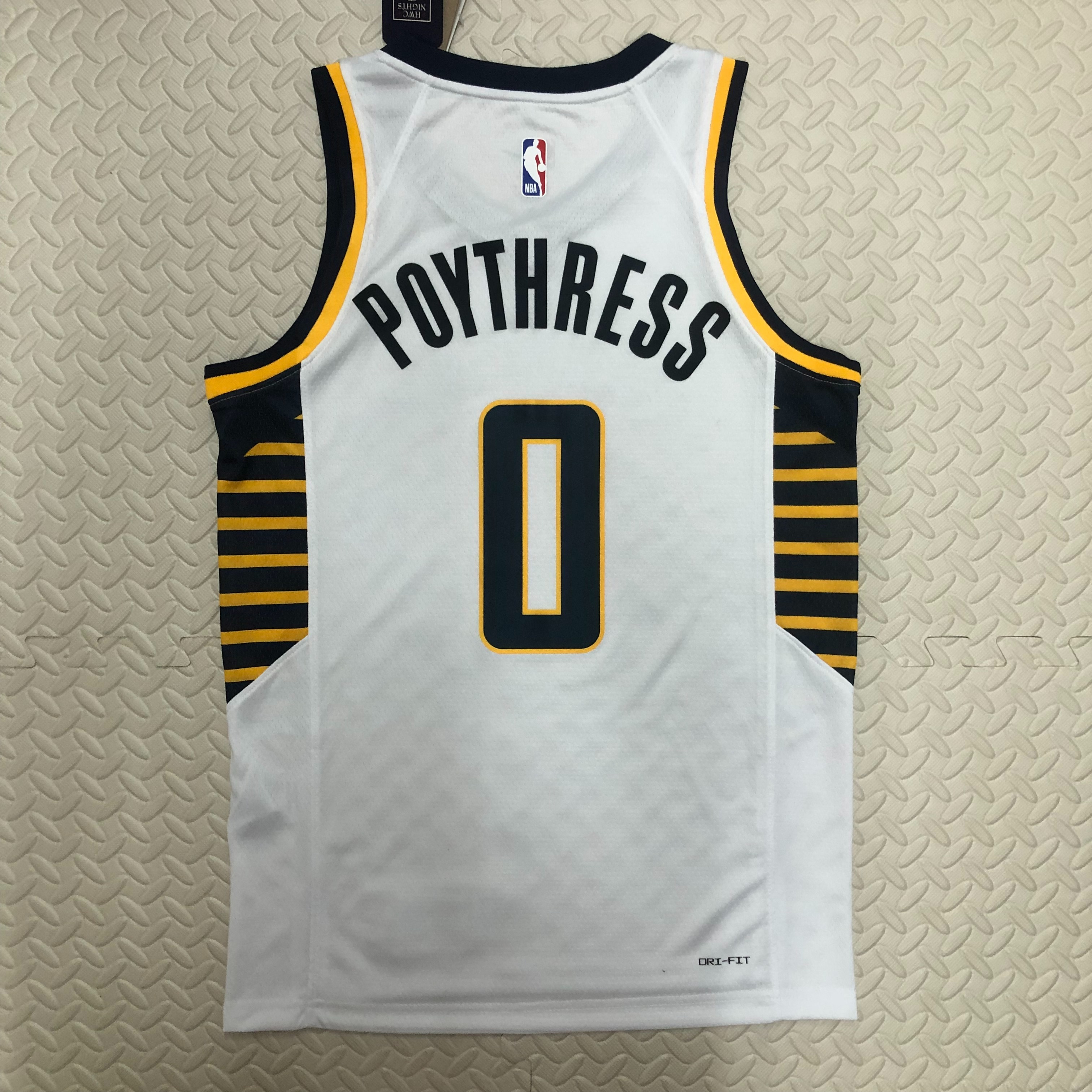 NBA Men Season 2023 Indiana Pacers White #0 POYTHRESS Jersey High Quality Name and Number Print - leoleo123123