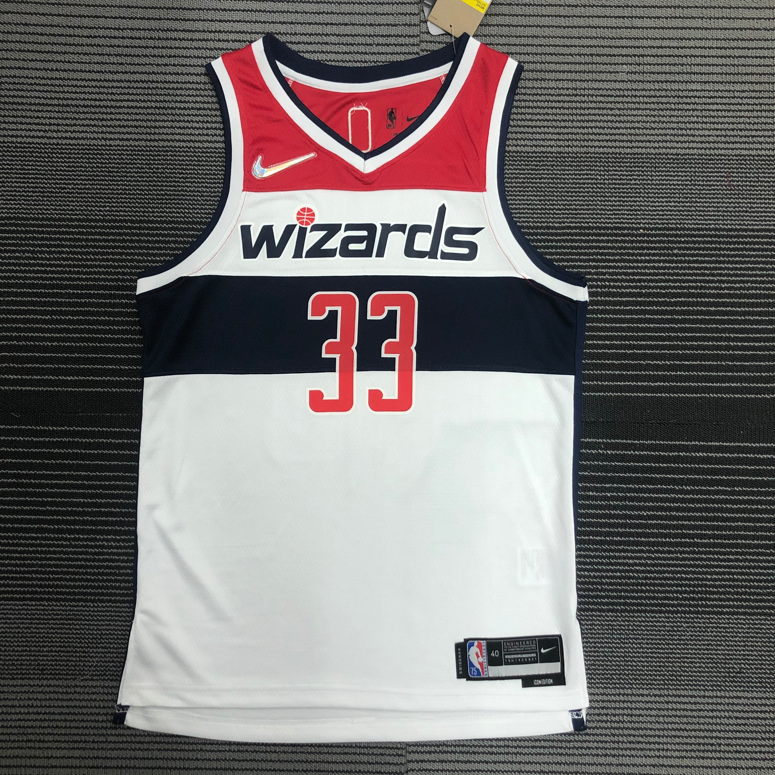 NBA 75th Anniversary Men Washington Wizards White #33 KUZMA Jersey High Quality Name and Number Print - leoleo123123