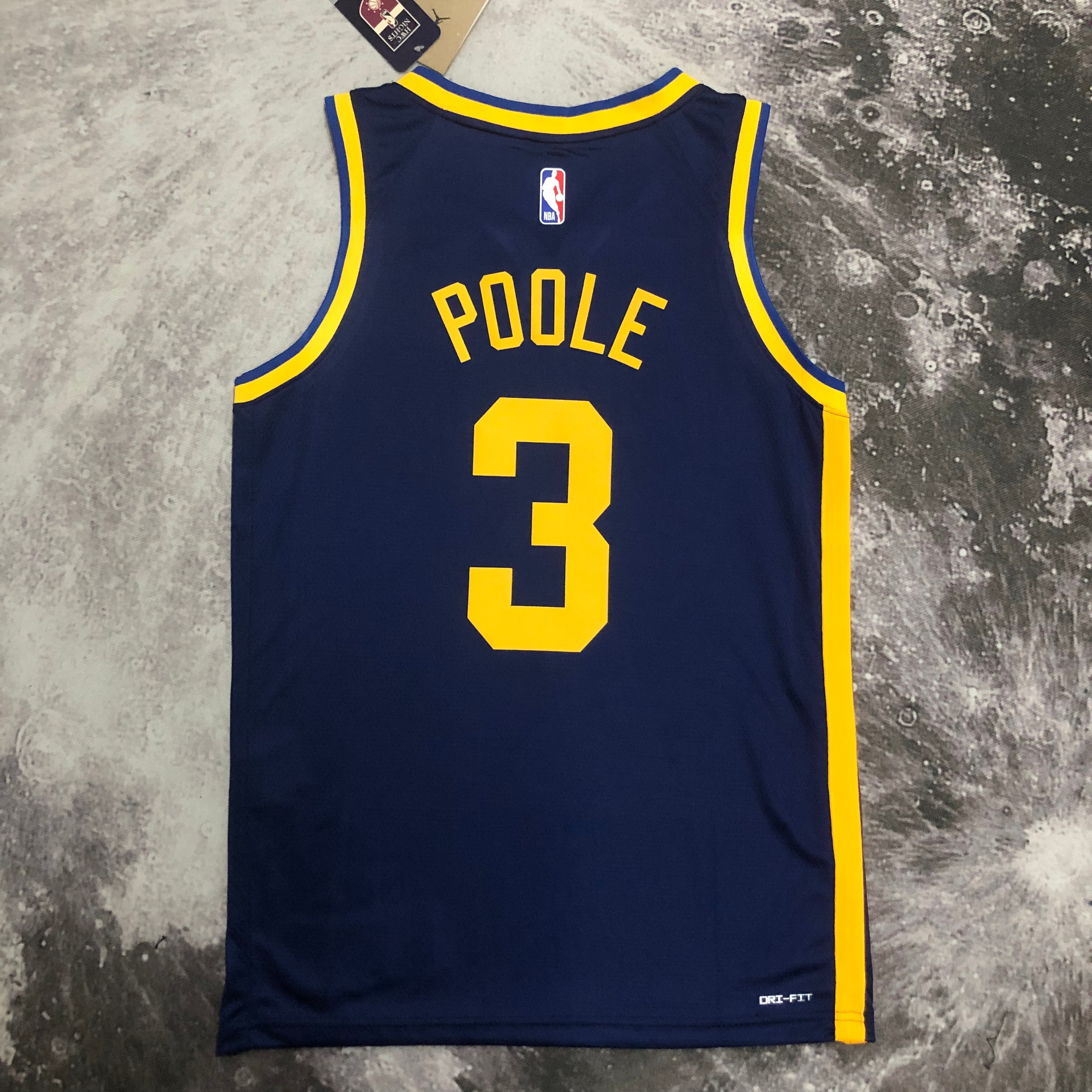 NBA Men Season 2023 Golden State Warriors Blue with Jordan Logo #3 POOLE Jersey High Quality Name and Number Print - leoleo123123