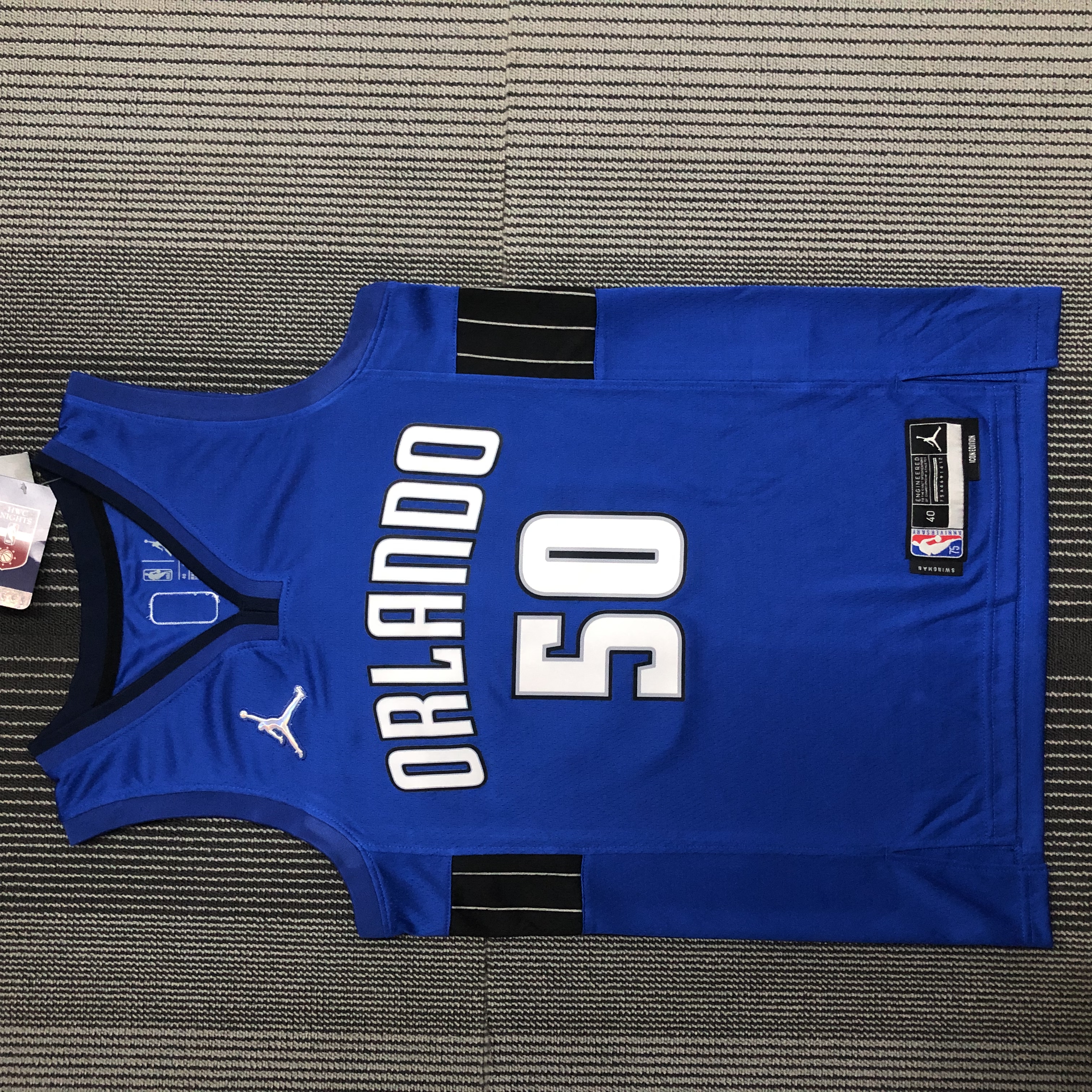 NBA Season 75th Anniversary Orlando Magic #50 ANTHONY Blue Jersey High Quality Name and Number Print - leoleo123123