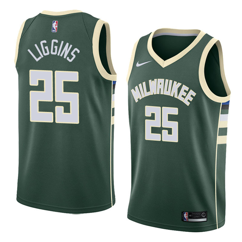 NBA Men Milwaukee Bucks Green #25 LIGGINS Jersey High Quality Name and Number Print - leoleo123123