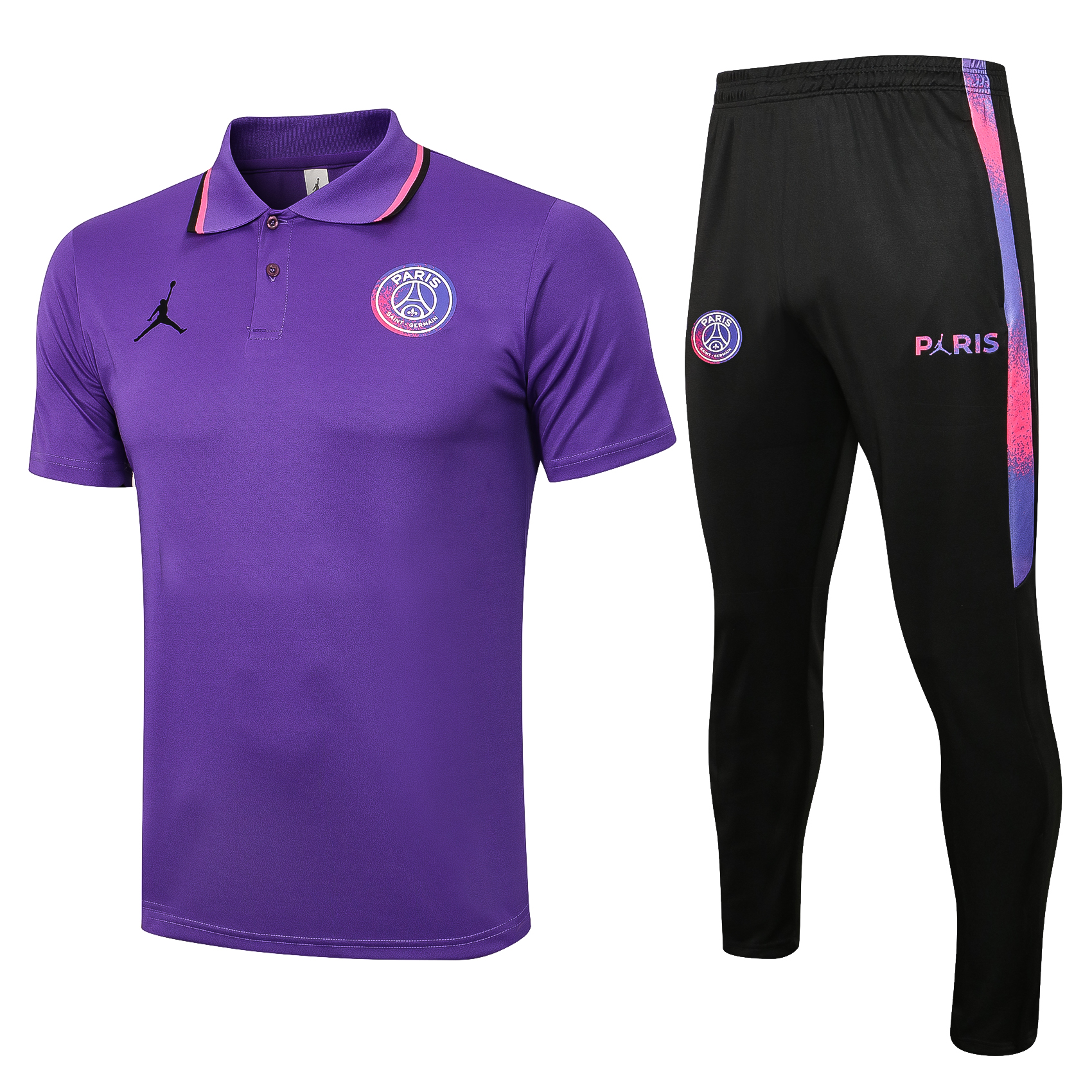 21-22 PSG Jordan Purple Polo Training Tracksuit Thai Quality - leoleo123123
