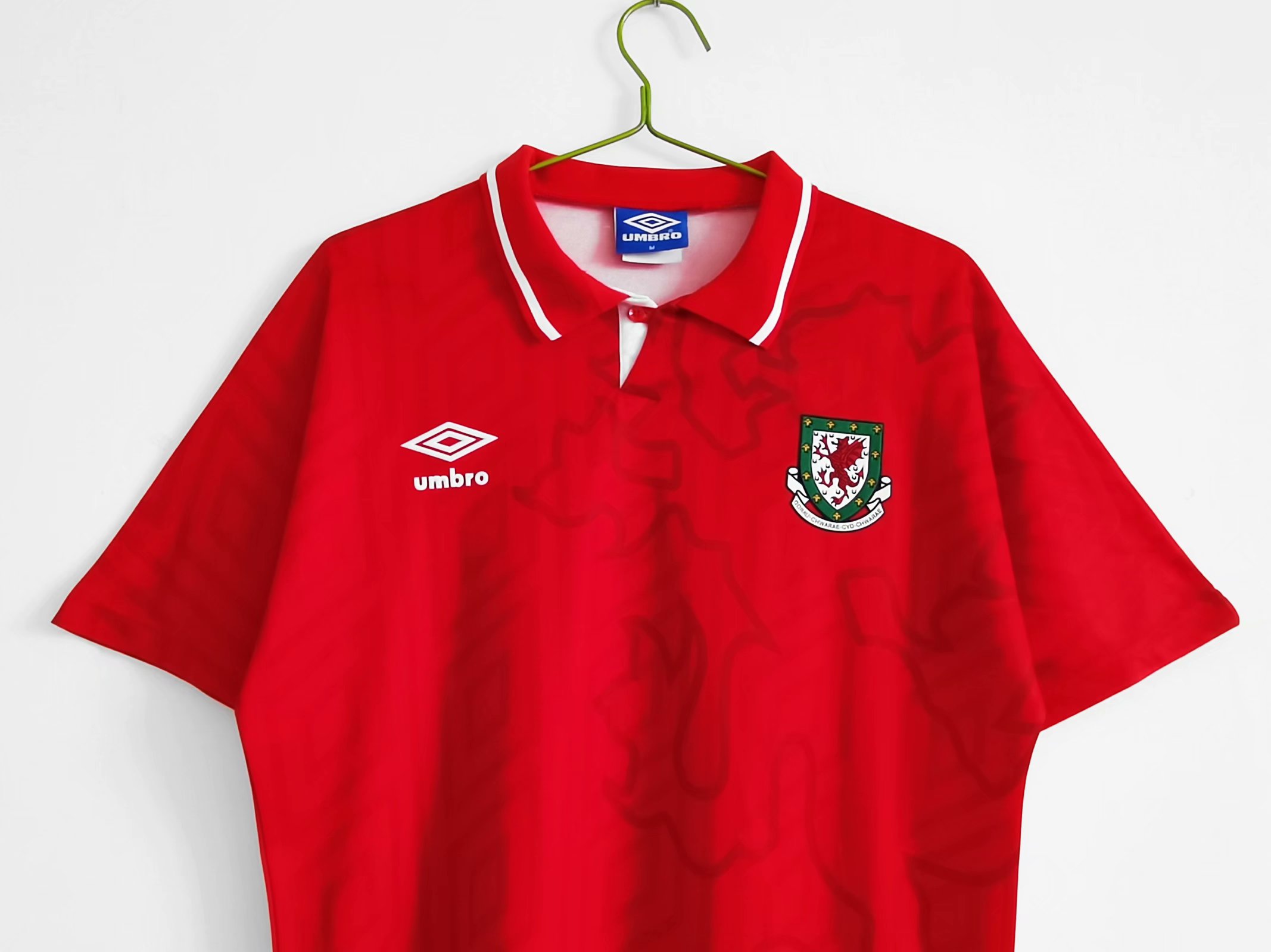 92/94 Welsh Home Retro Jersey Fans Version - leoleo123123
