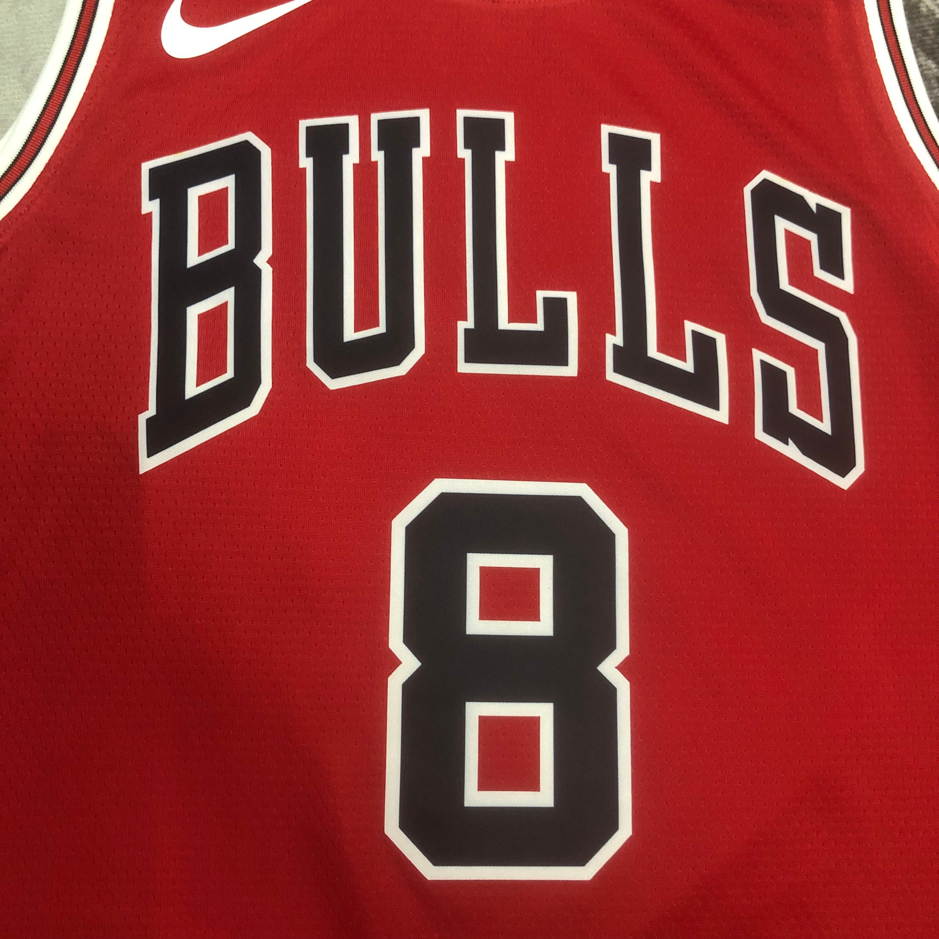 NBA Men 2023 Chicago Bulls Red #8 LAVINE Jersey High Quality Name and Number Print - leoleo123123