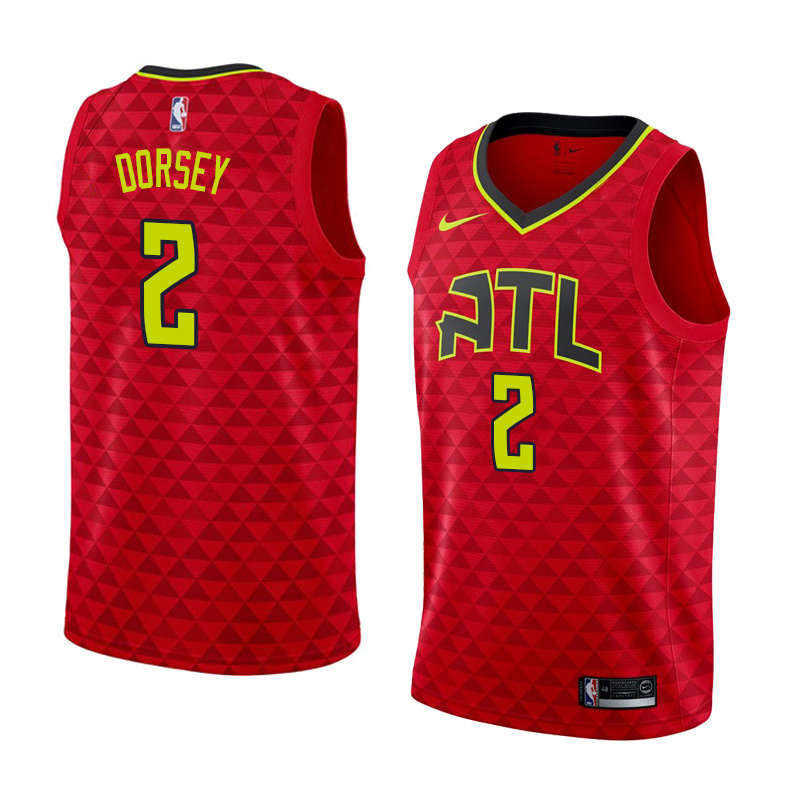 NBA Men Atlanta Hawks Red #2 DORSEY Jersey High Quality Name and Number Print - leoleo123123