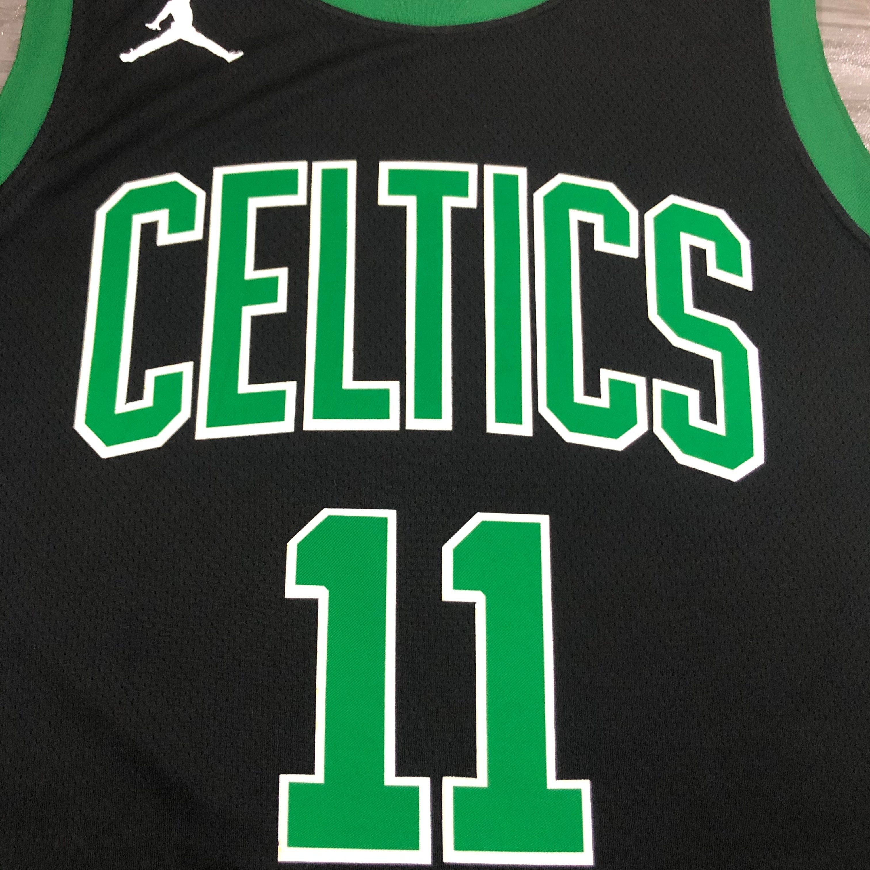 NBA Season 2021 Boston Celtics Black with Green Name #11 IRVING Jersey High Quality Name and Number Print - leoleo123123