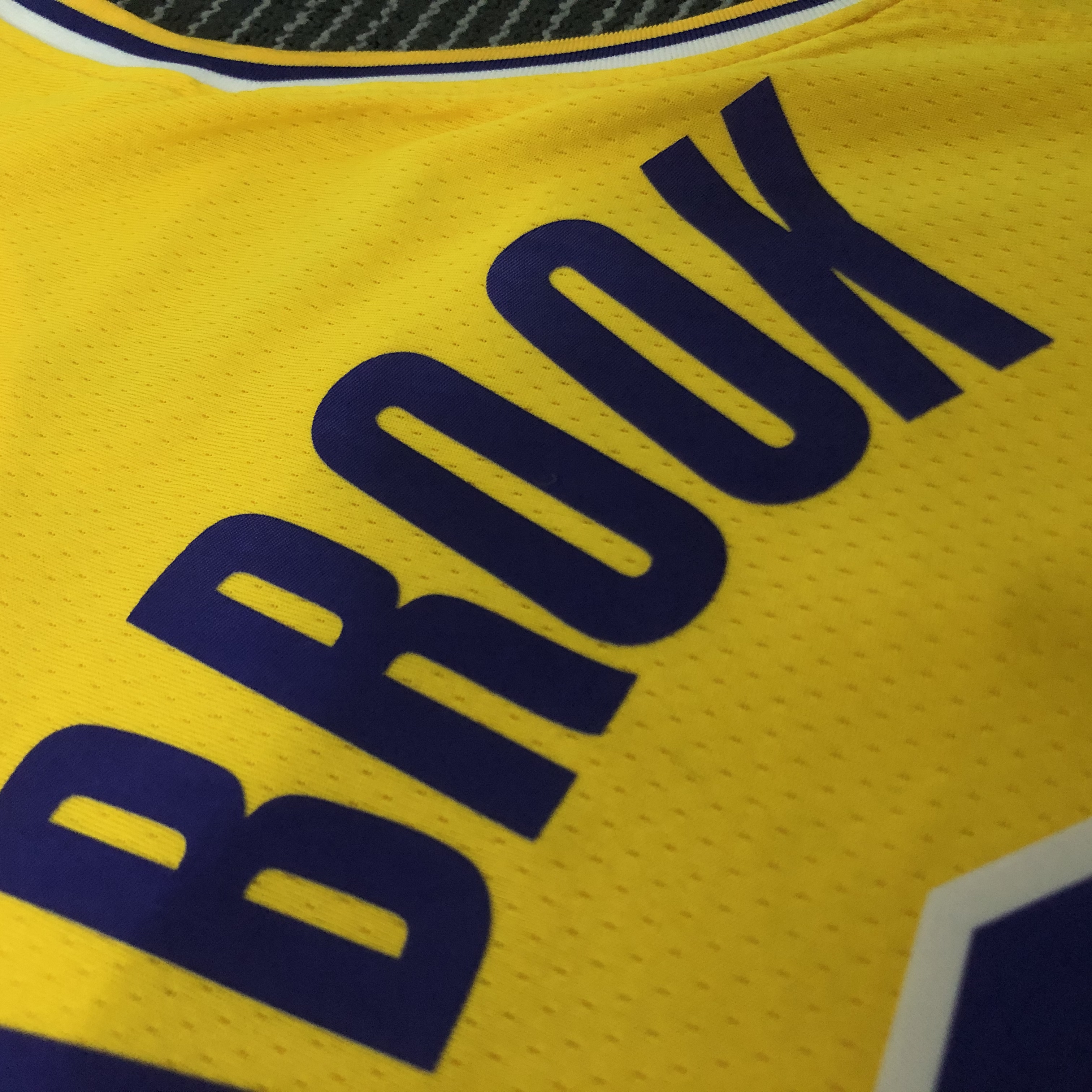 NBA 75th Anniversary Los Angeles Lakers Yellow Round Neck #0 WESTBROOK Jersey High Quality Name and Number Print - leoleo123123
