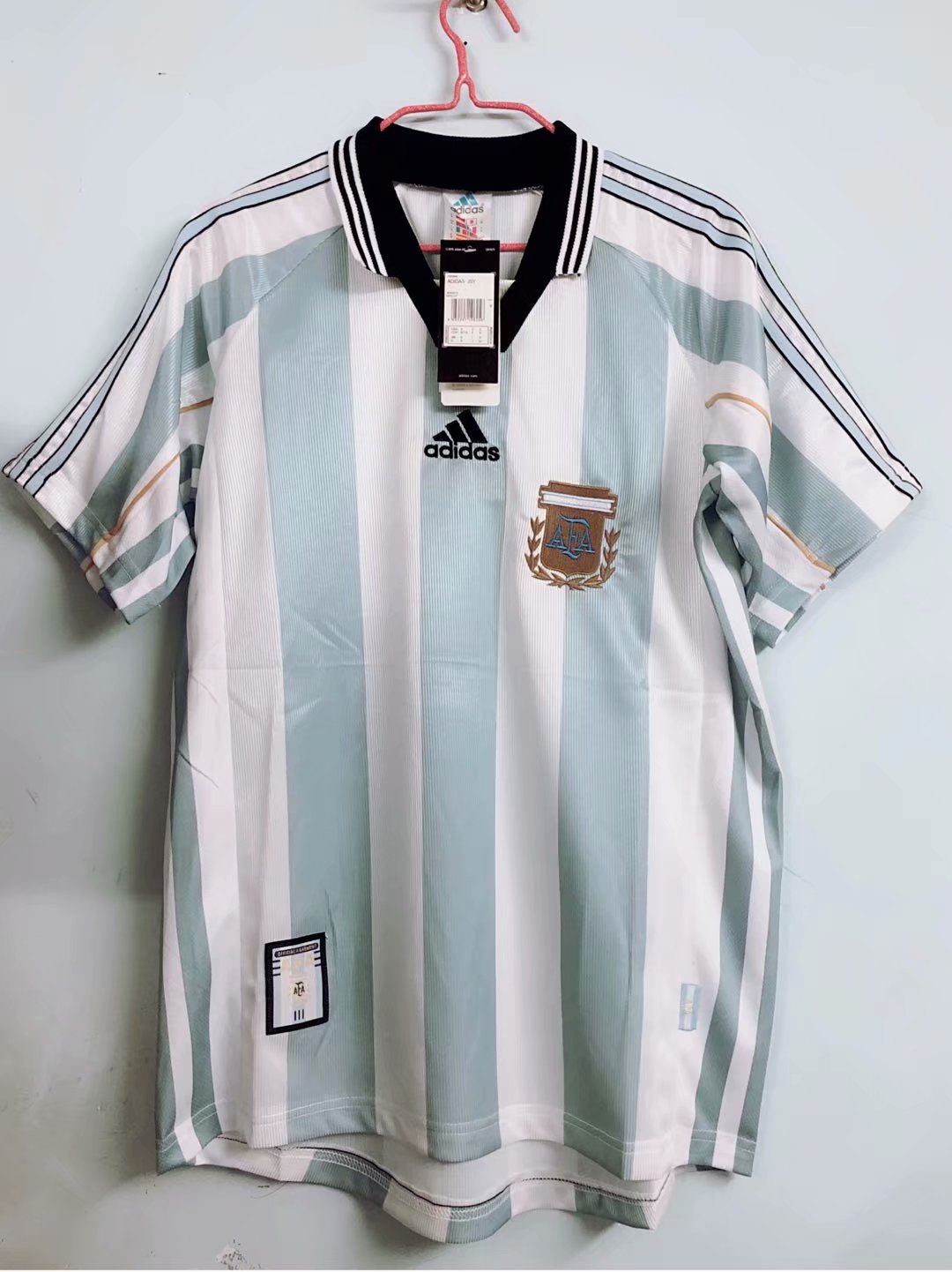 1998 Argentina Home Retro Jersye - leoleo123123