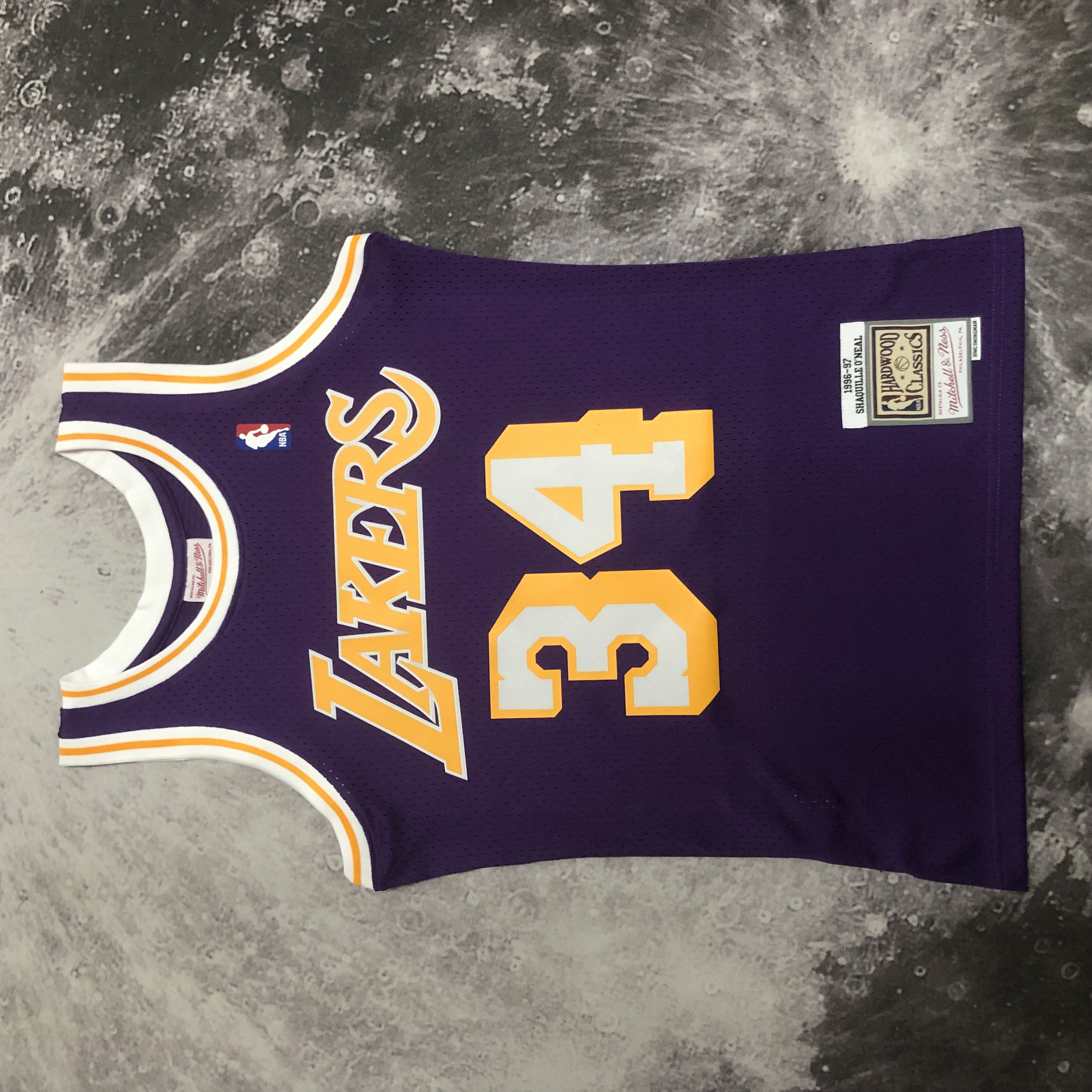 NBA Men Season 96-97 Los Angeles Lakers Purple #34 O'NEAL Jersey High Quality Name and Number Print - leoleo123123