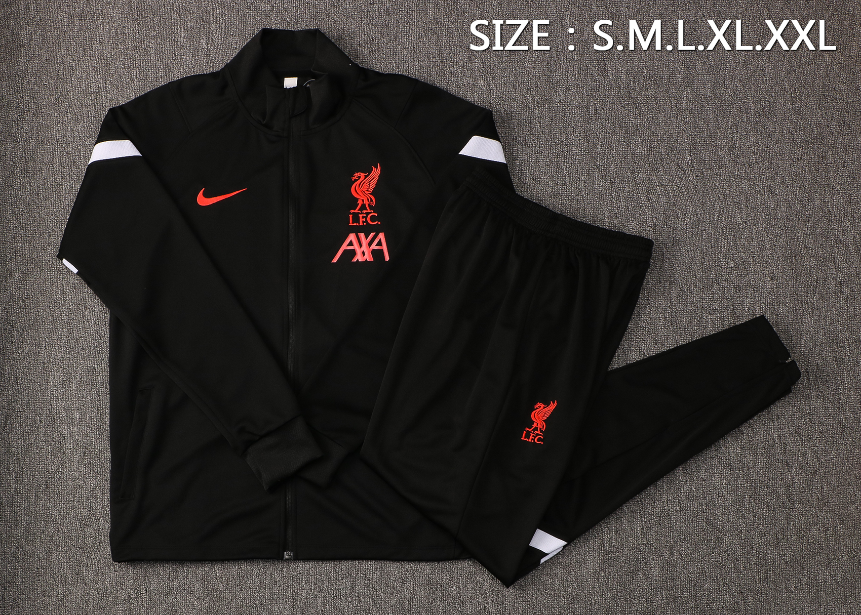 21/22 Liverpool Black Jacket Tracksuit Thai Quality - leoleo123123