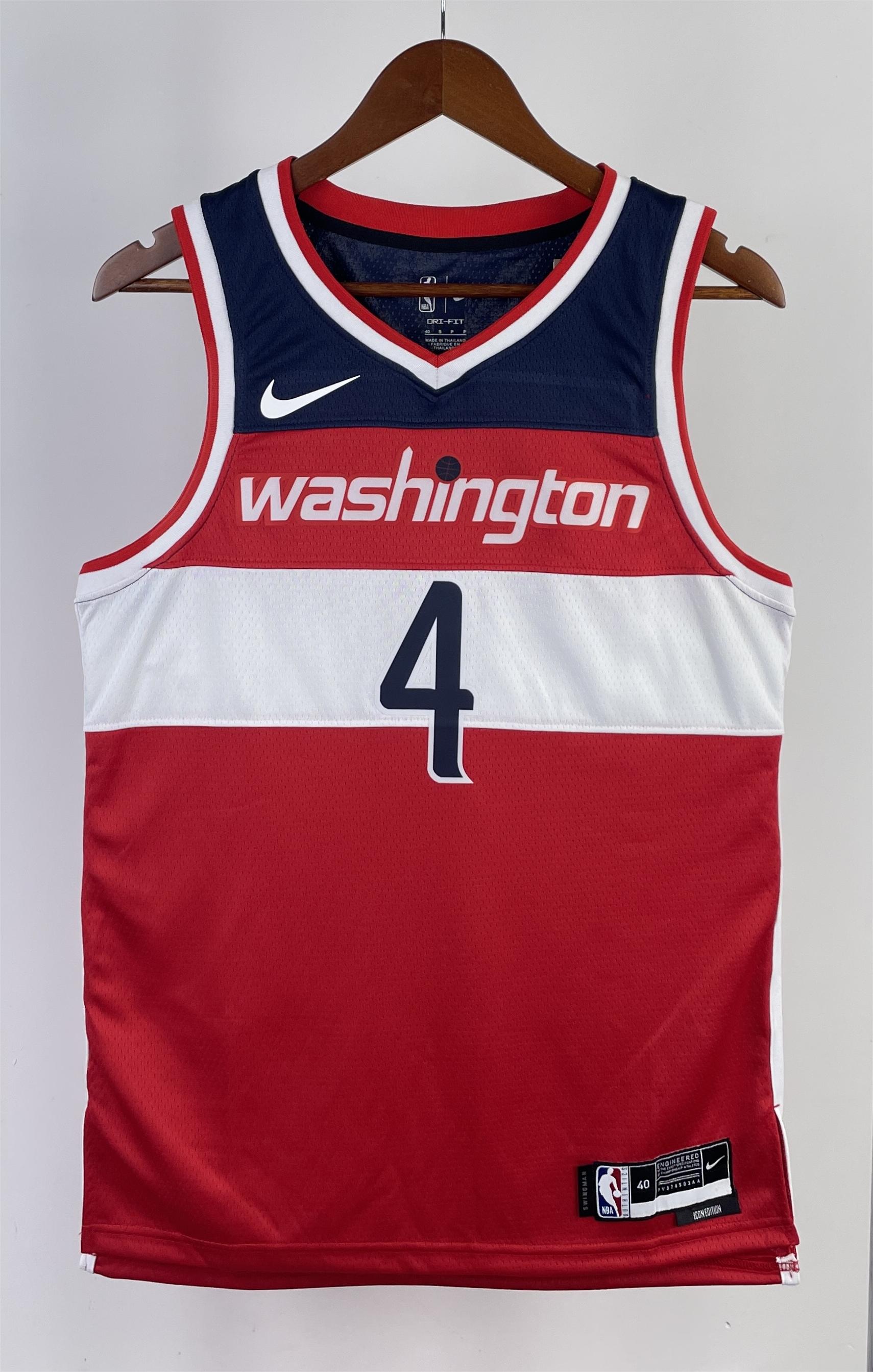 NBA Men 2023 Washington Wizards Red #4 WESTBROOK Jersey High Quality Name and Number Print - leoleo123123