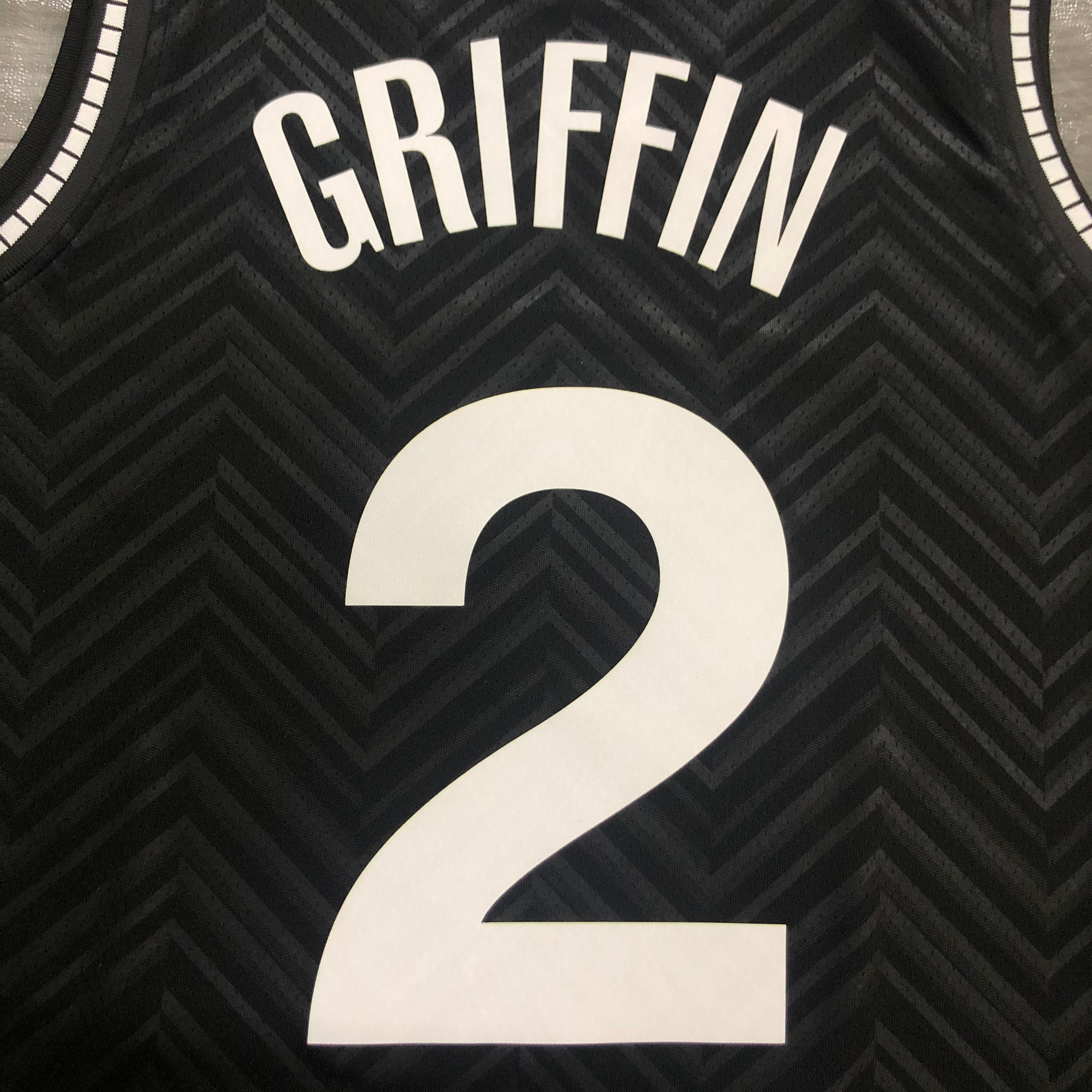 NBA Men New 2021 Brooklyn Nets Black Awarding Version #2 GRIFFIN Jersey High Quality Name and Number Print - leoleo123123