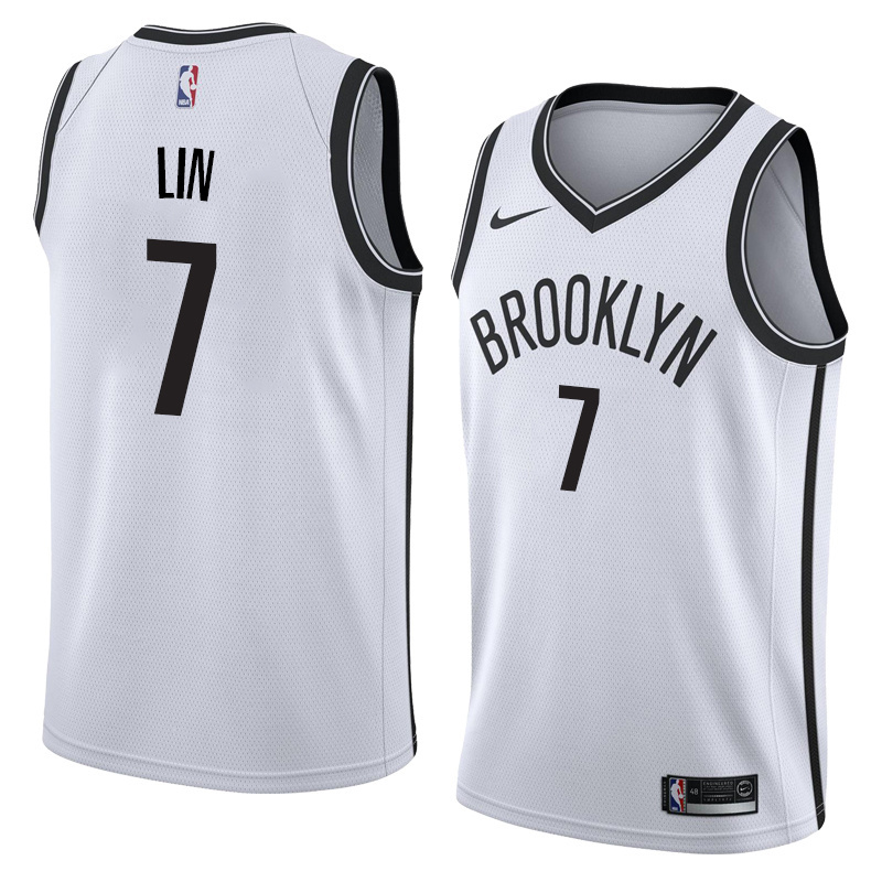 NBA Men New Brooklyn Nets White #7 LIN Jersey High Quality Name and Number Print - leoleo123123