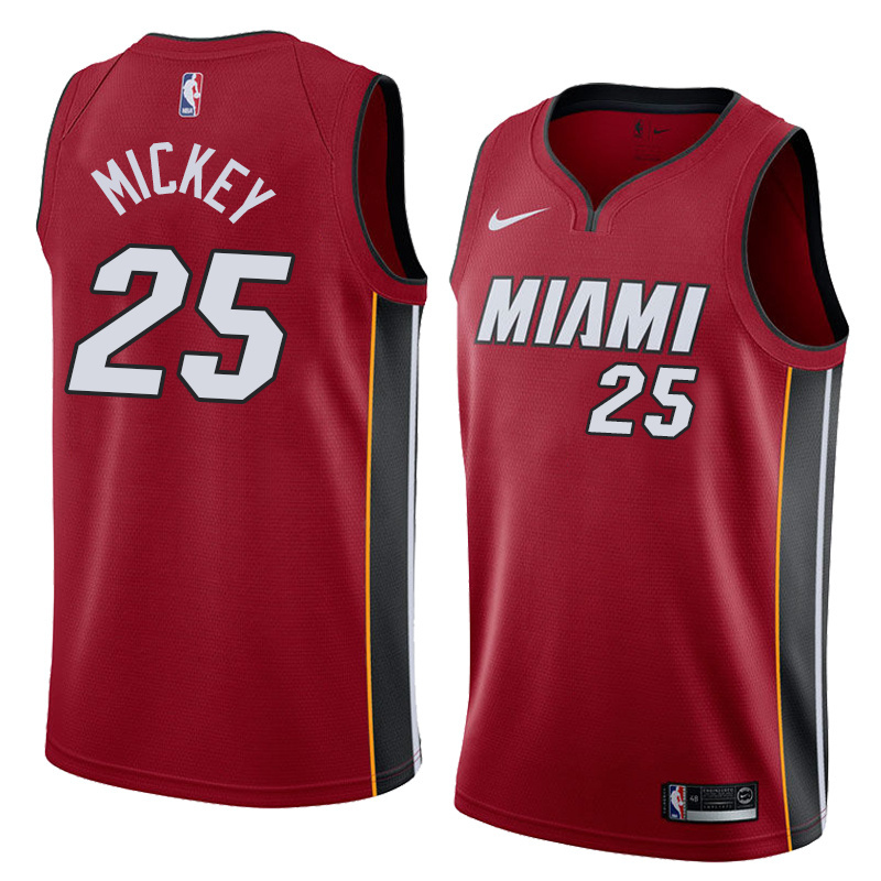NBA Men Miami Heat Red #25 MICKEY Jersey High Quality Name and Number Print - leoleo123123