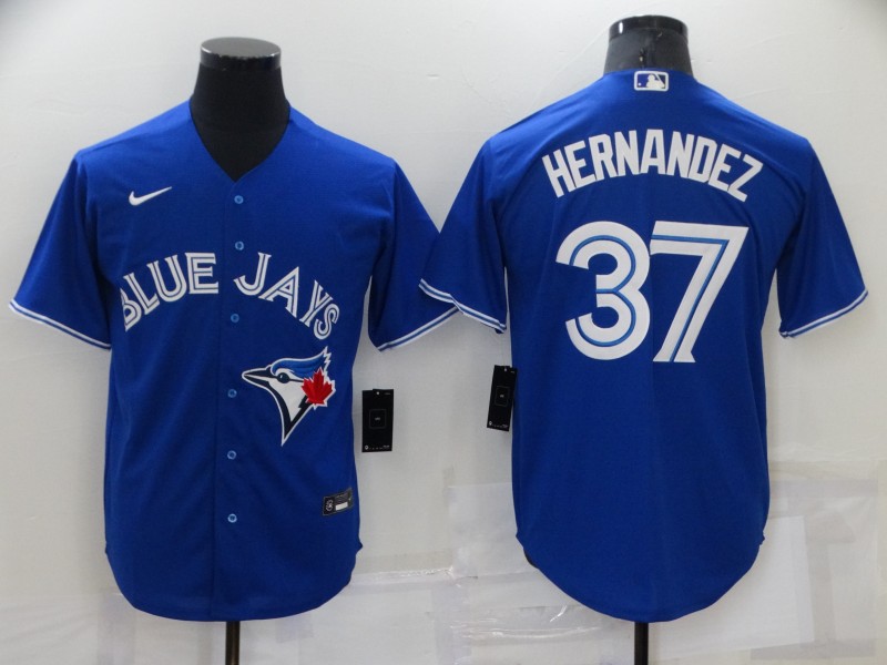 Toronto Blue Jays Vladimir HERNANDEZ #37 Blue Baseball Jersey - leoleo123123