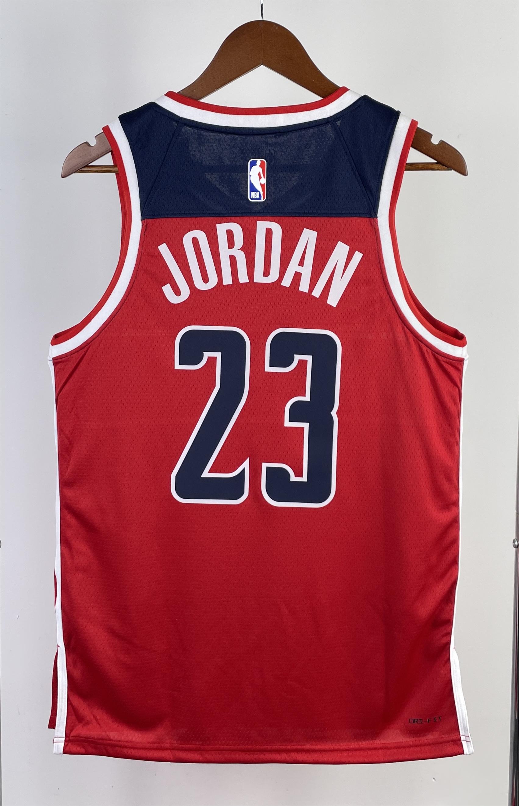 NBA Men 2023 Washington Wizards Red #23 JORDAN Jersey High Quality Name and Number Print - leoleo123123