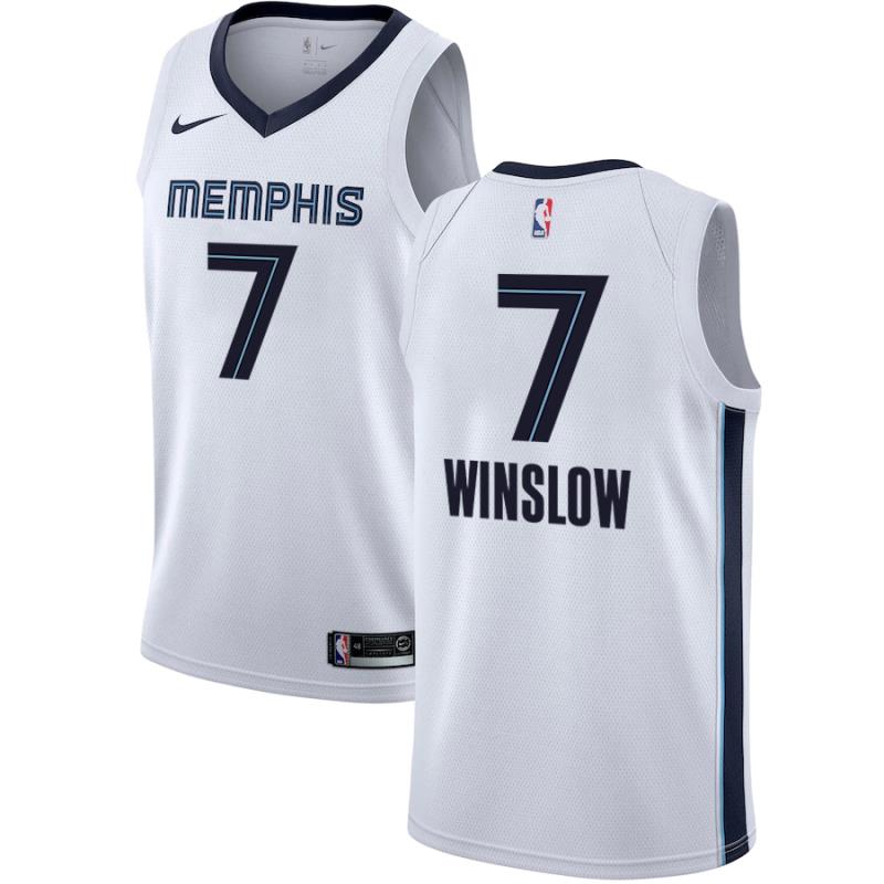 NBA Men Memphis Grizzlies White #7 WINSLOW Jersey High Quality Name and Number Print - leoleo123123