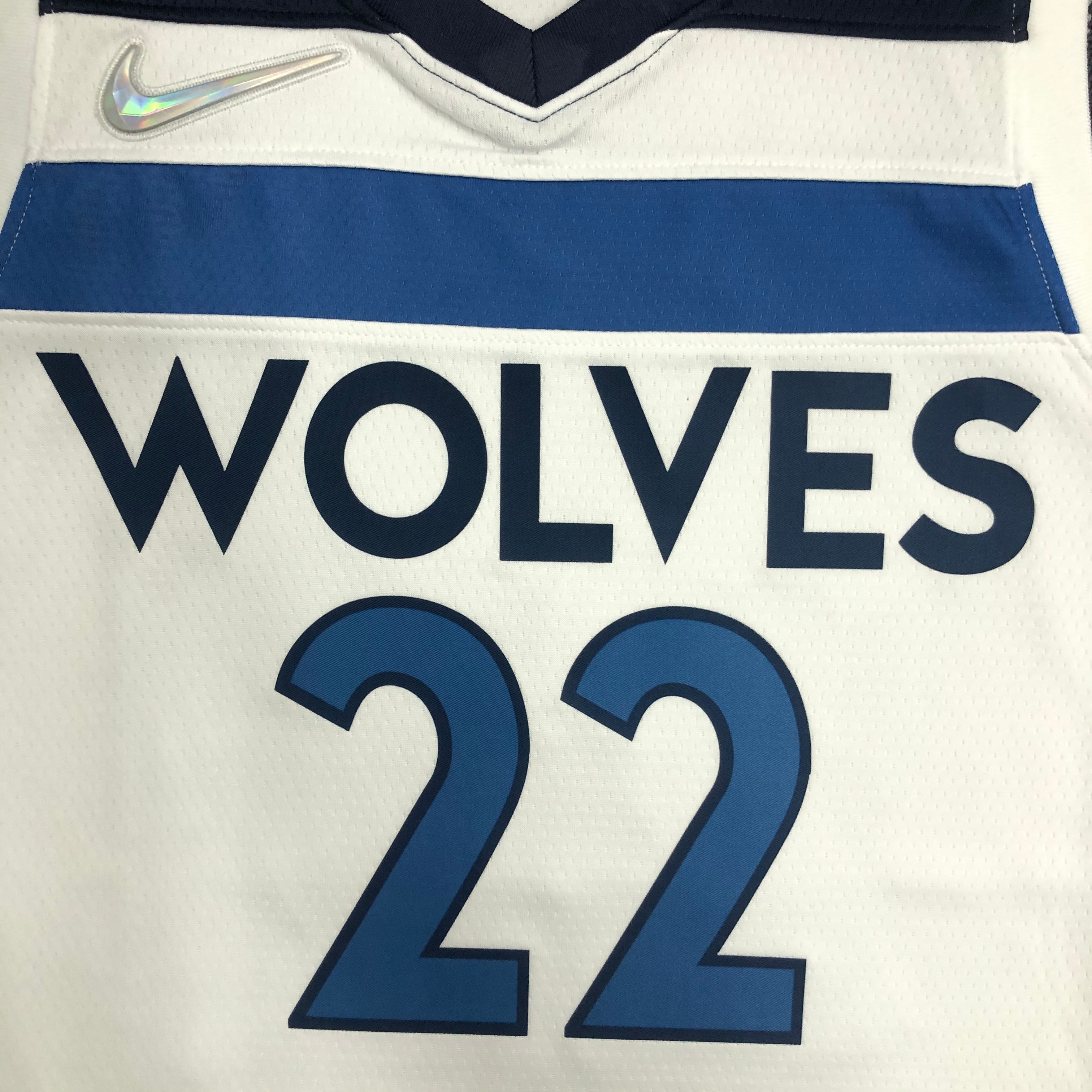 NBA Men 75th Anniversary Minnesota Timberwolves White #22 WIGGINS Jersey High Quality Name and Number Print - leoleo123123