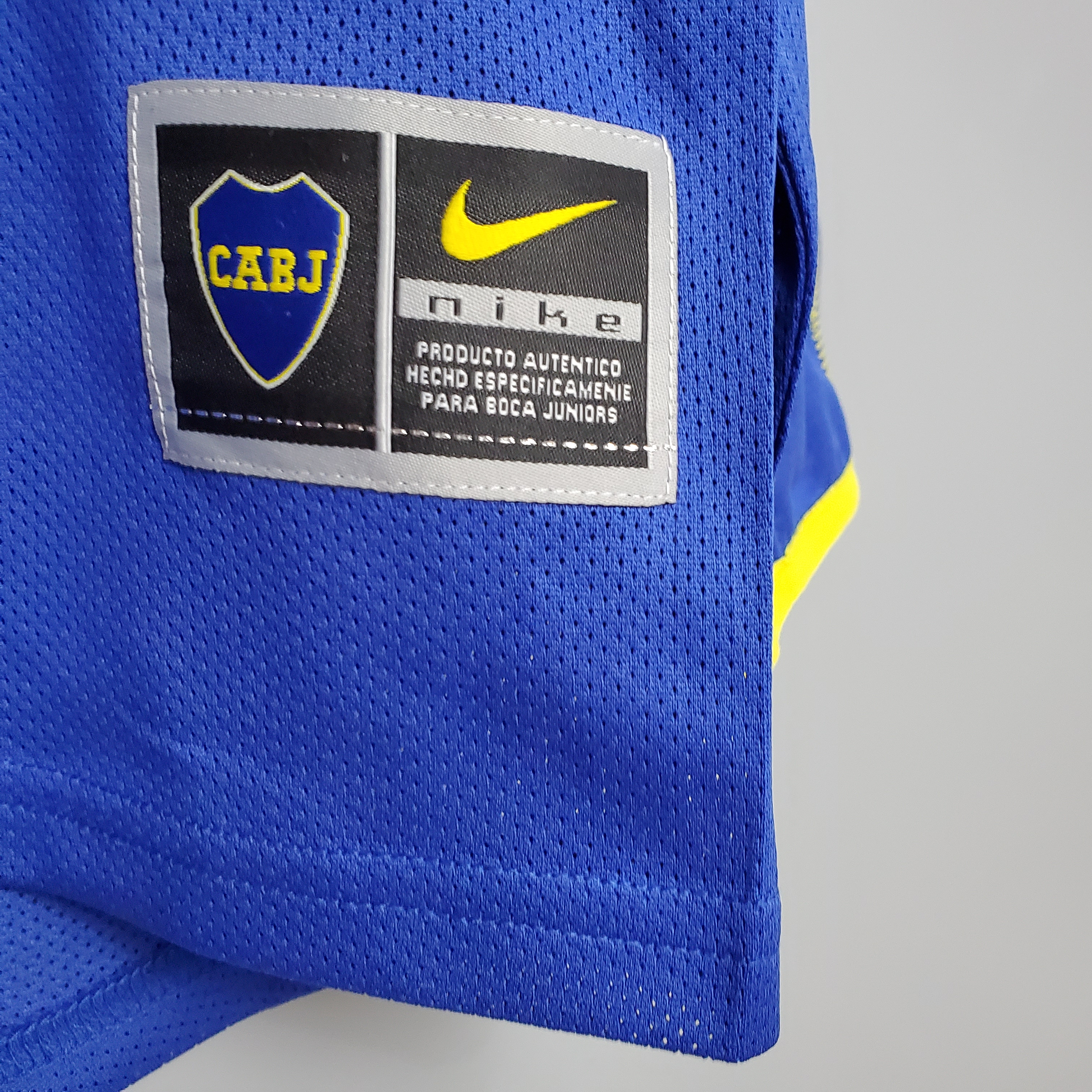 03/04 Boca Home Retro Soccer Jersey Long Sleeve Thai Quality - leoleo123123