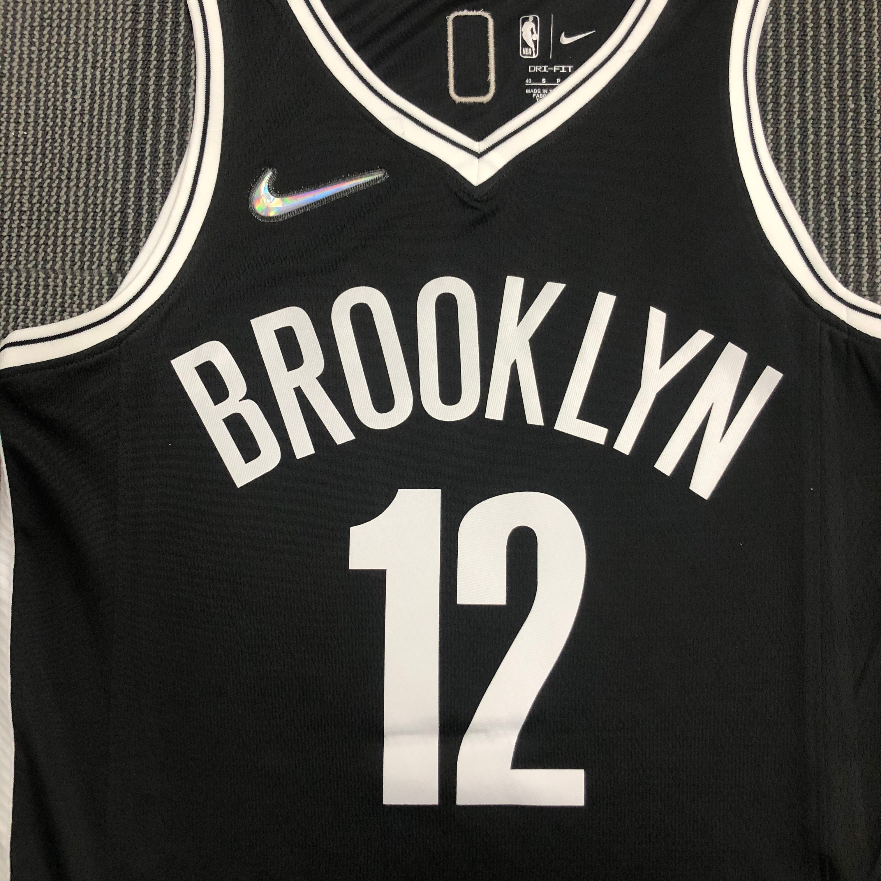 NBA Men 75th Anniversary Brooklyn Nets Black #12 HARRIS Jersey High Quality Name and Number Print - leoleo123123