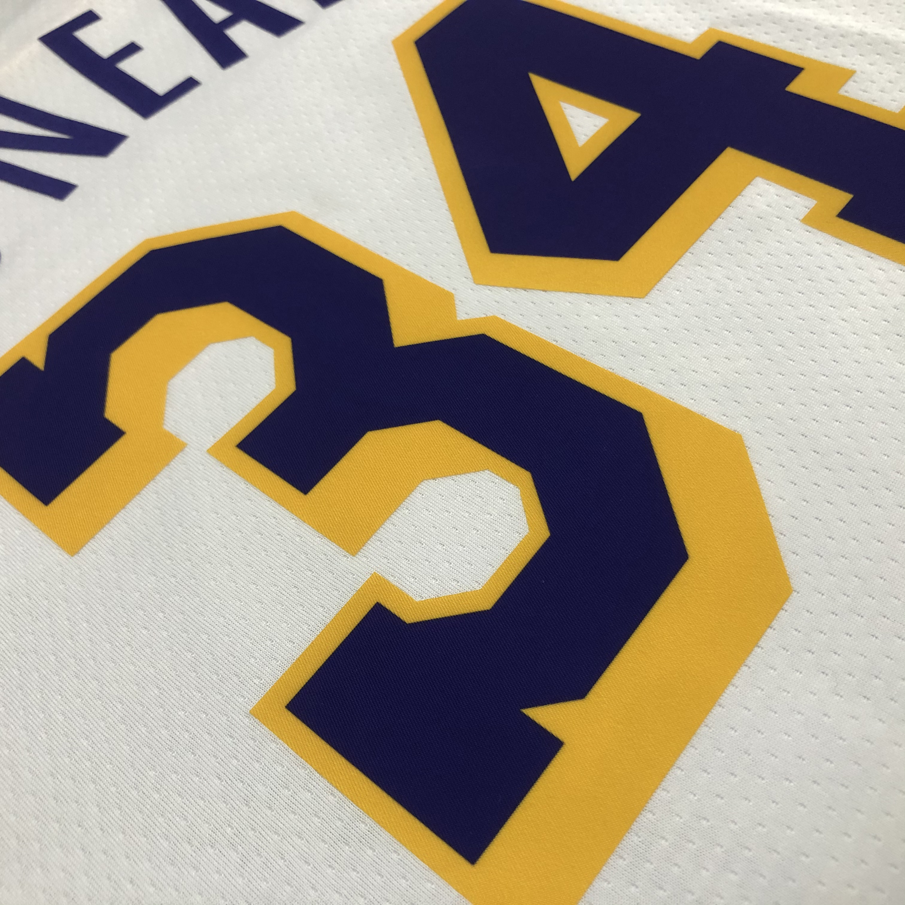 NBA 75th Anniversary Los Angeles Lakers White Round Neck #34 O'NEAL Jersey High Quality Name and Number Print - leoleo123123
