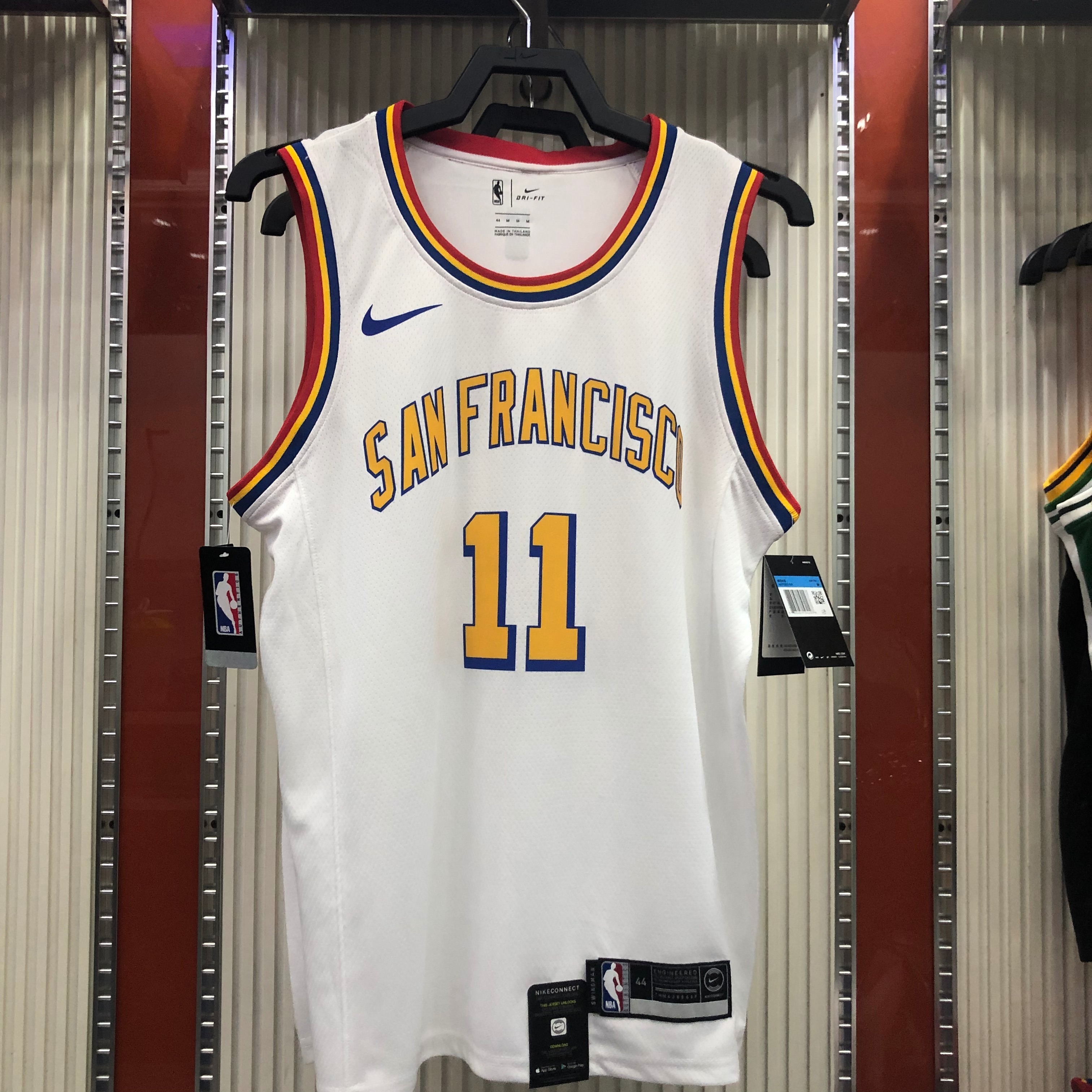 NBA Men Golden State Warriors New Model Retro White #11 THOMPSON Jersey High Quality Name and Number Print - leoleo123123