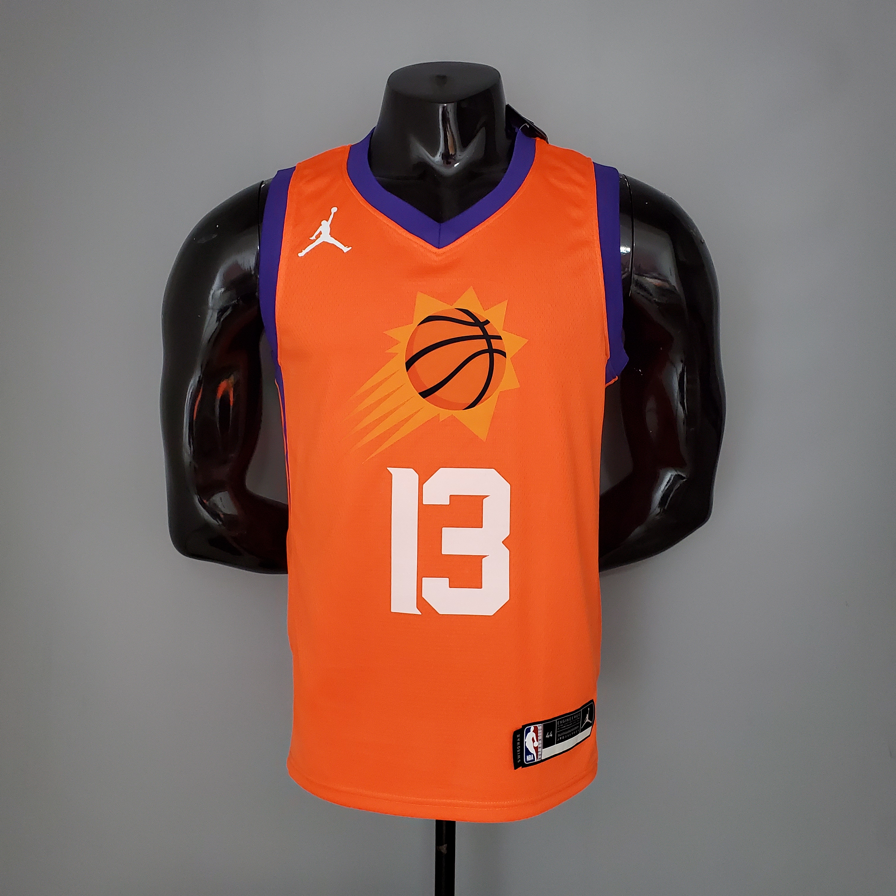 NBA Season 2021 Men Phoenix Suns Orange #13 NASH with Jordan Logo Jersey High Quality Name and Number Print - leoleo123123