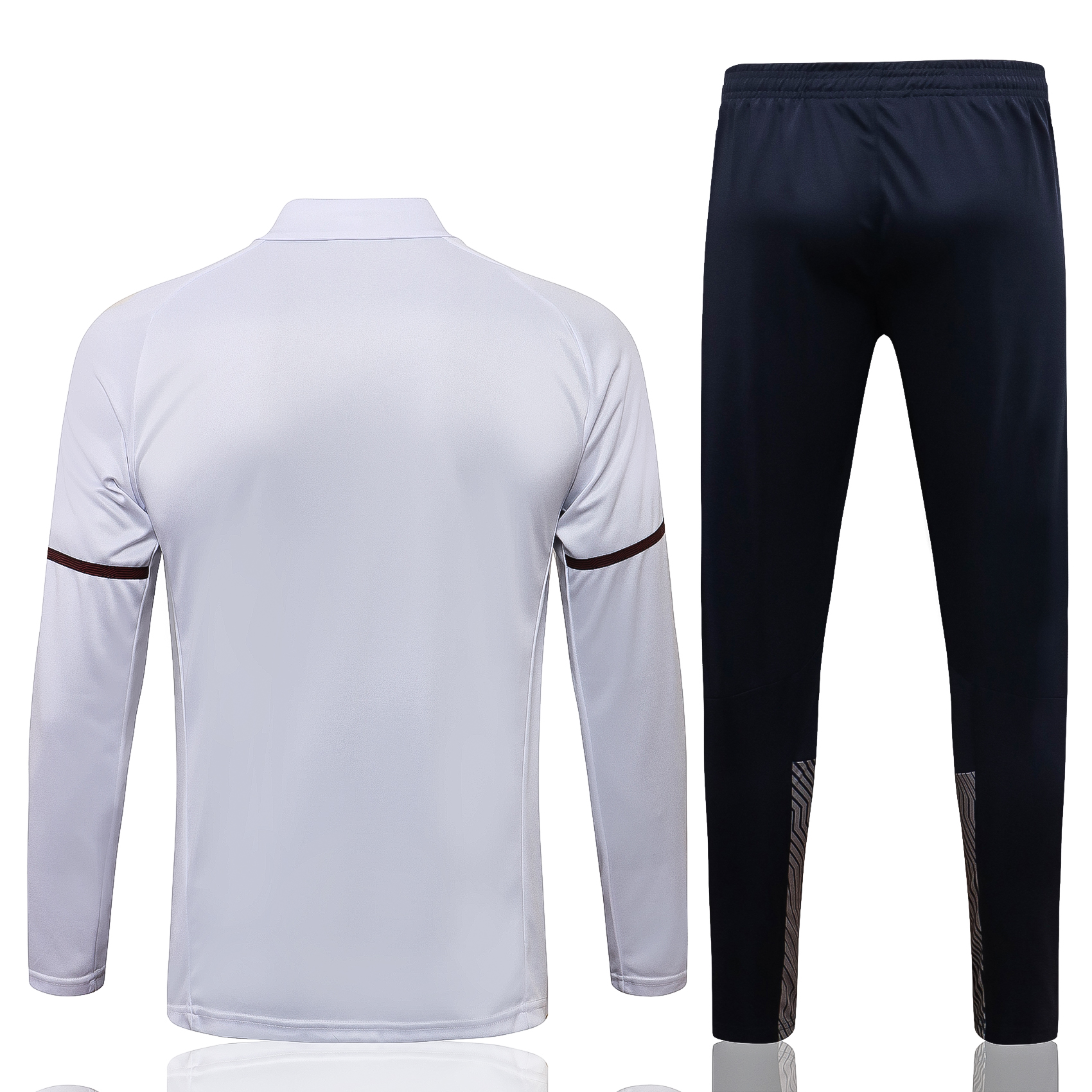 21/22 Man City White with Zipper Sweater Tracksuit Thai Quality - leoleo123123