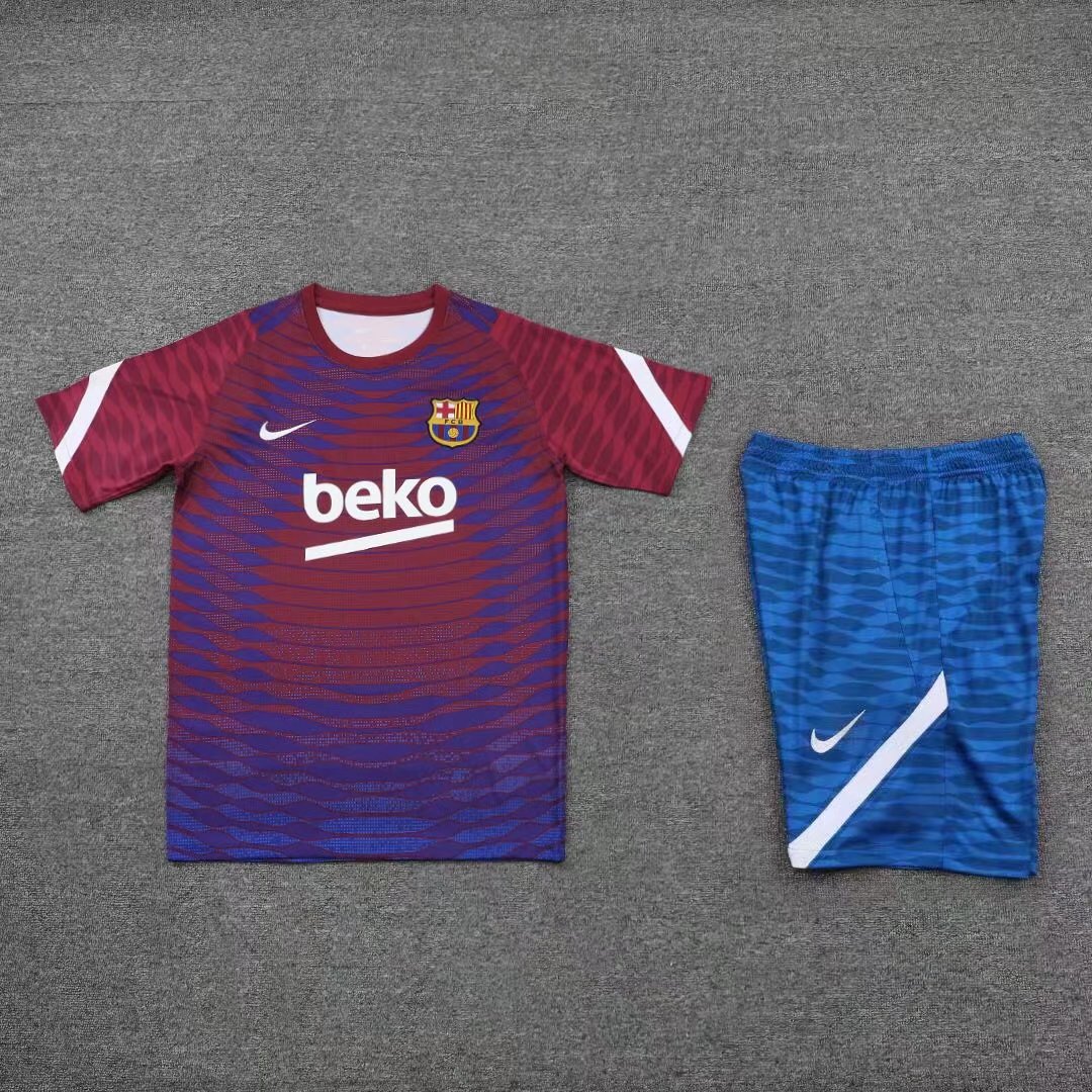 21/22 Barcelona Red Training Set Jersey - leoleo123123